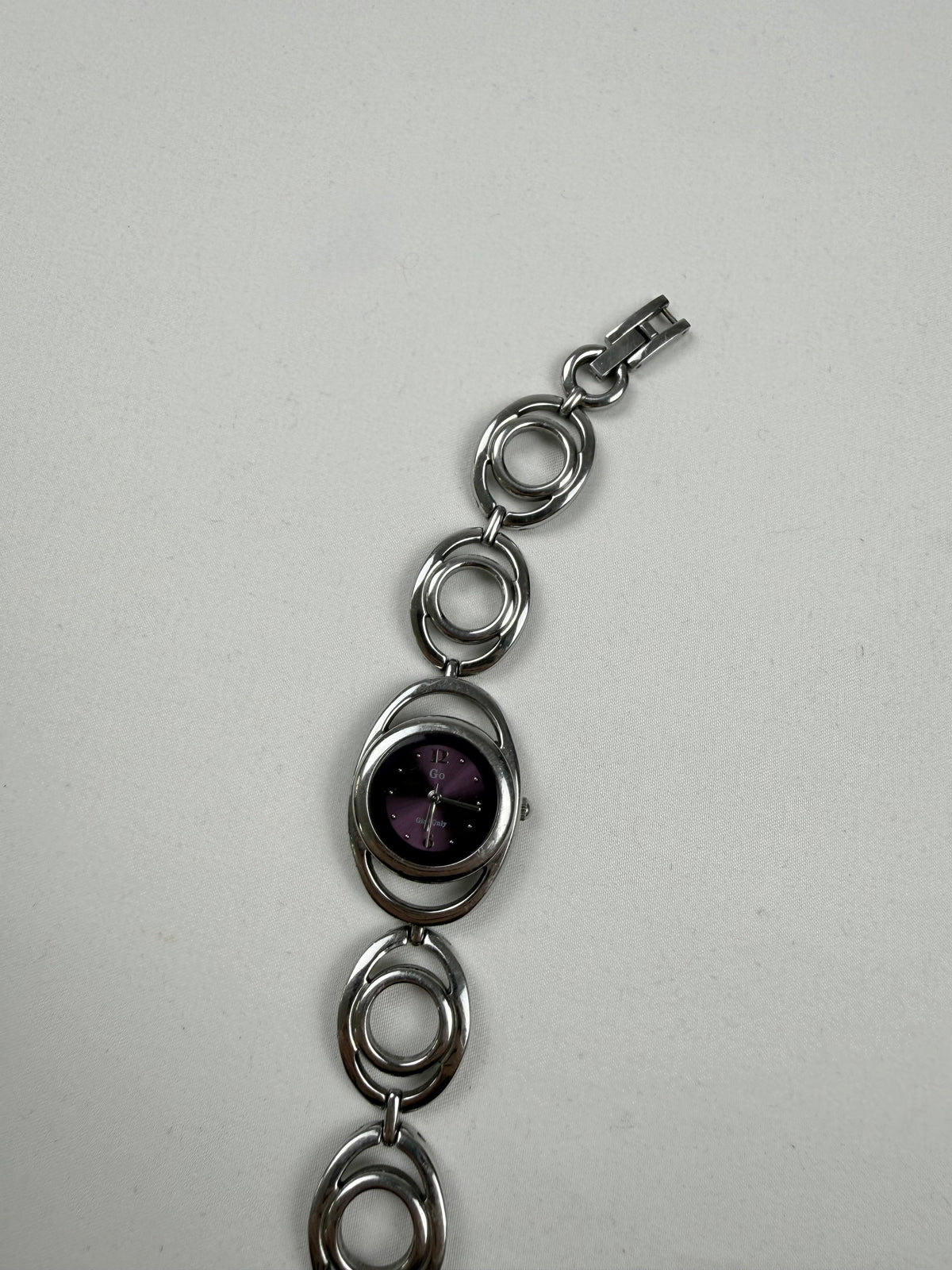 Vintage stainless steel silver rings watch