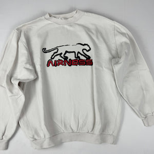 White logo cotton round neck sweatshirt (M)
