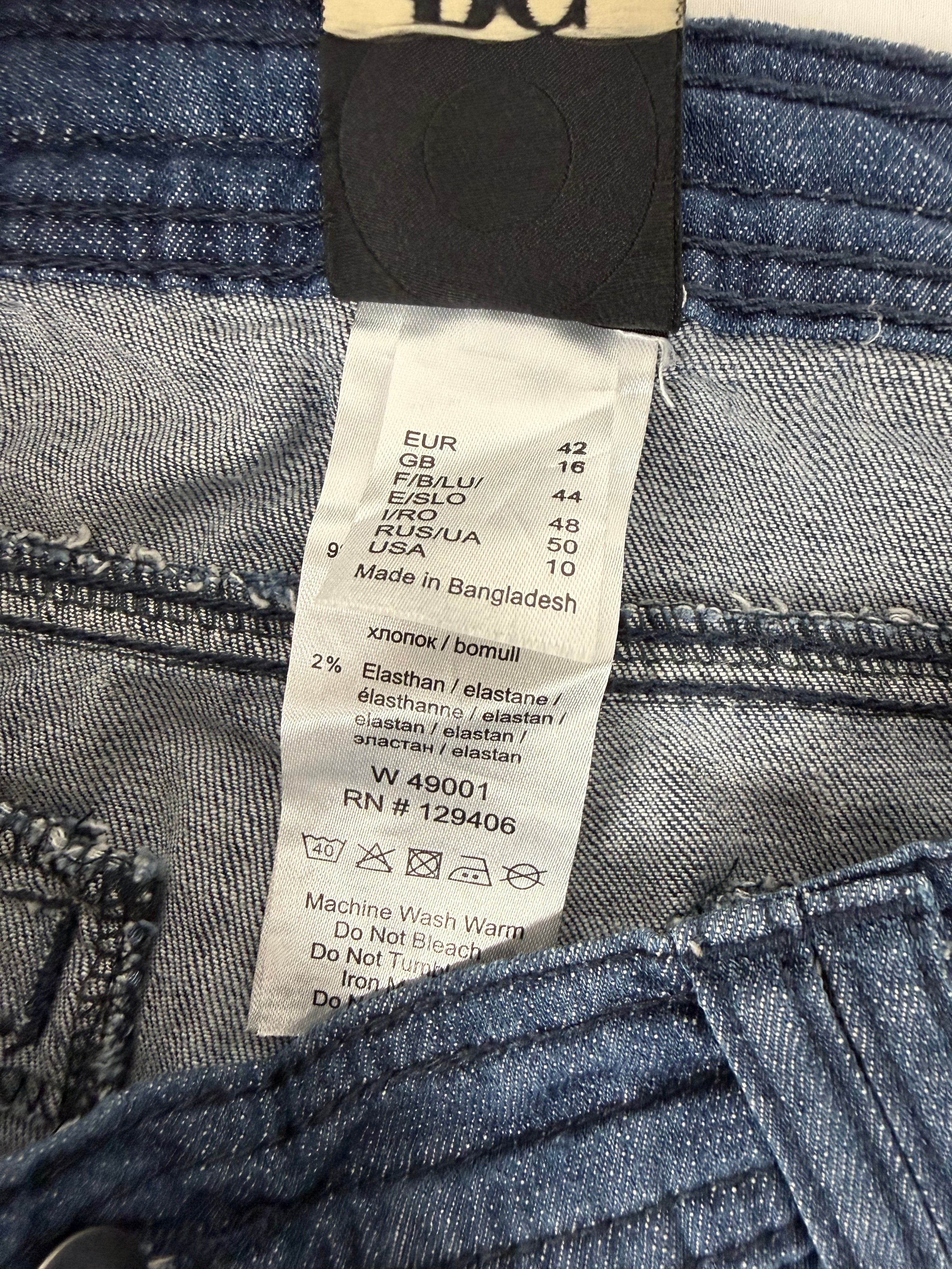 Blue denim low waist capri pants (XL)