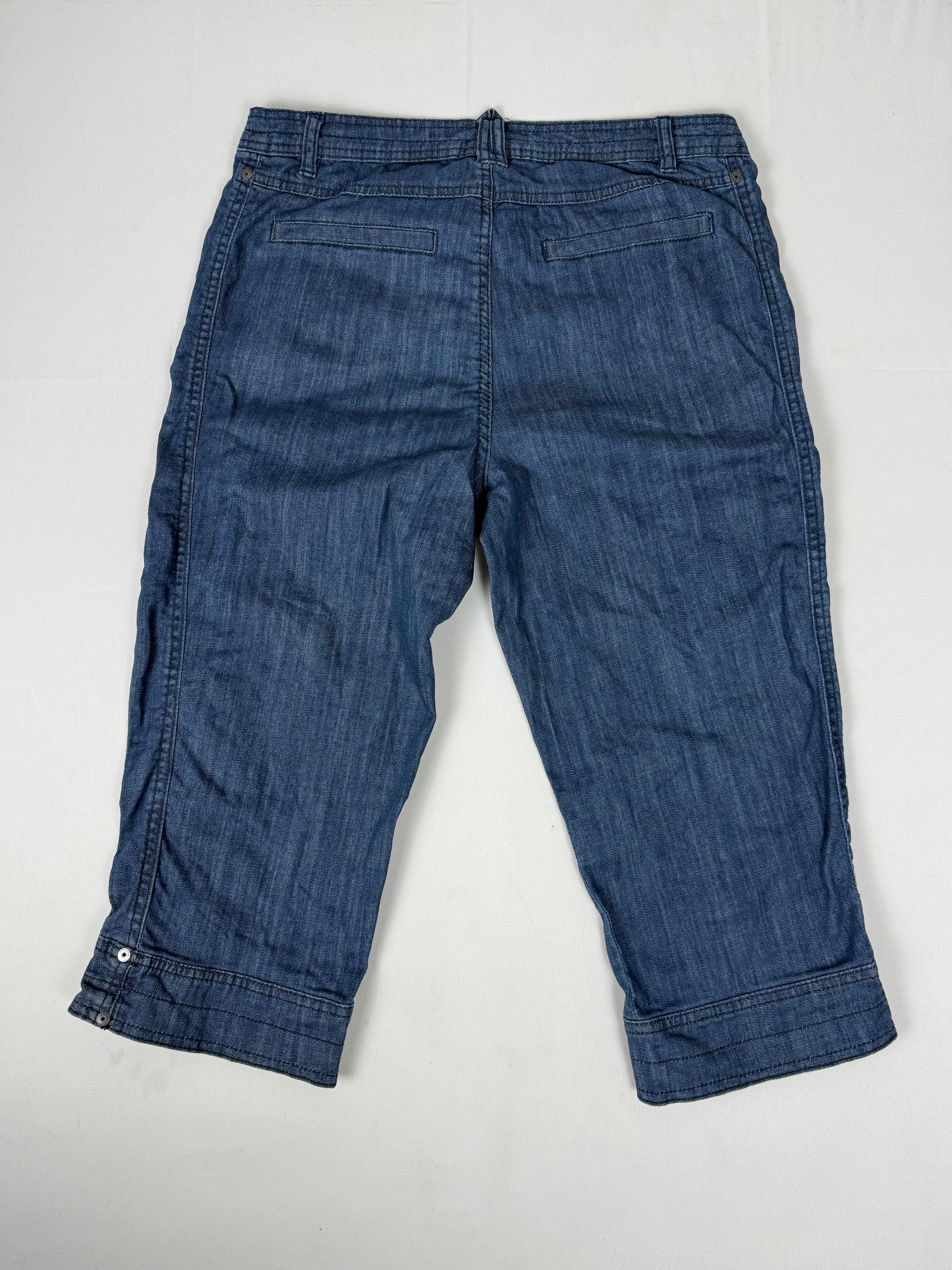 Blue denim low waist capri pants (XL)