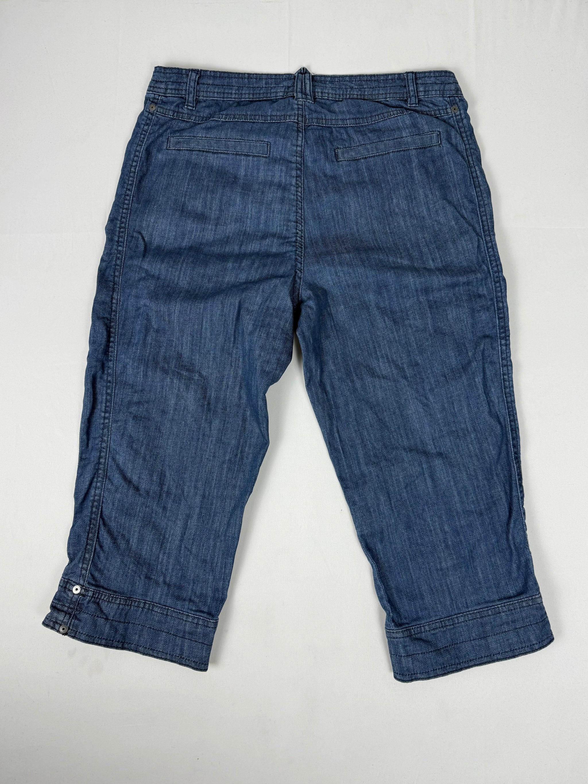 Blue denim low waist capri pants (XL)