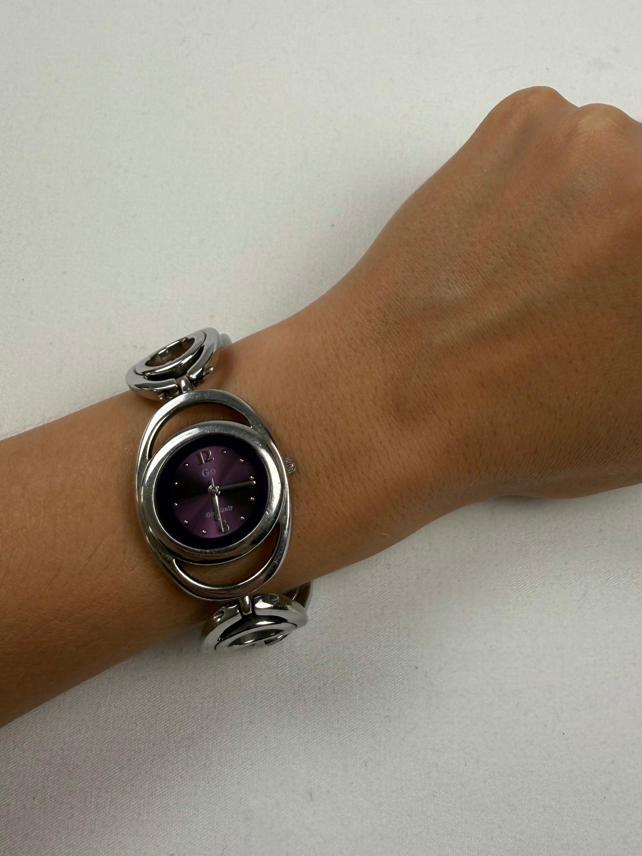 Vintage stainless steel silver rings watch