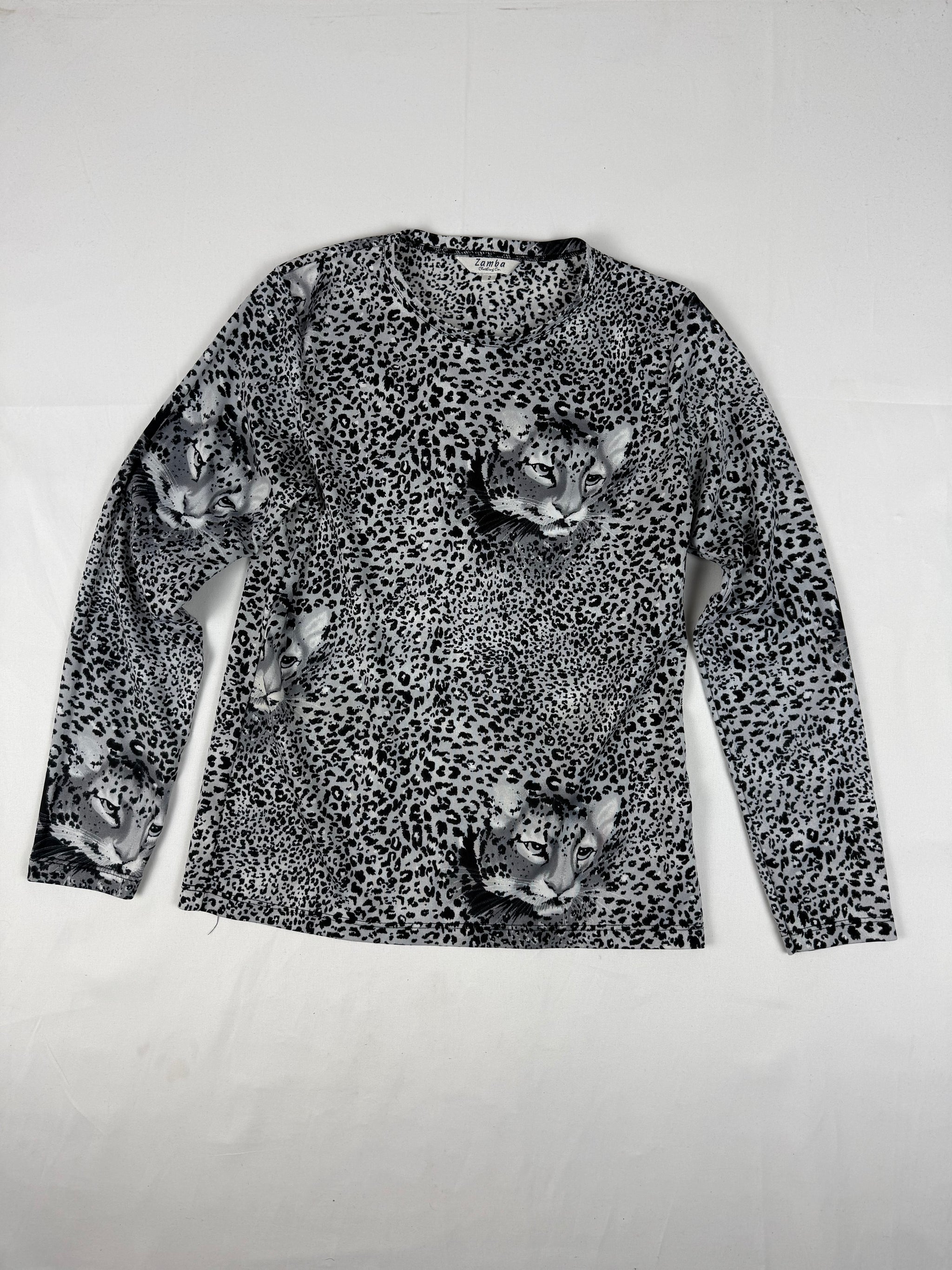Grey panther  long sleeves top (S/M)