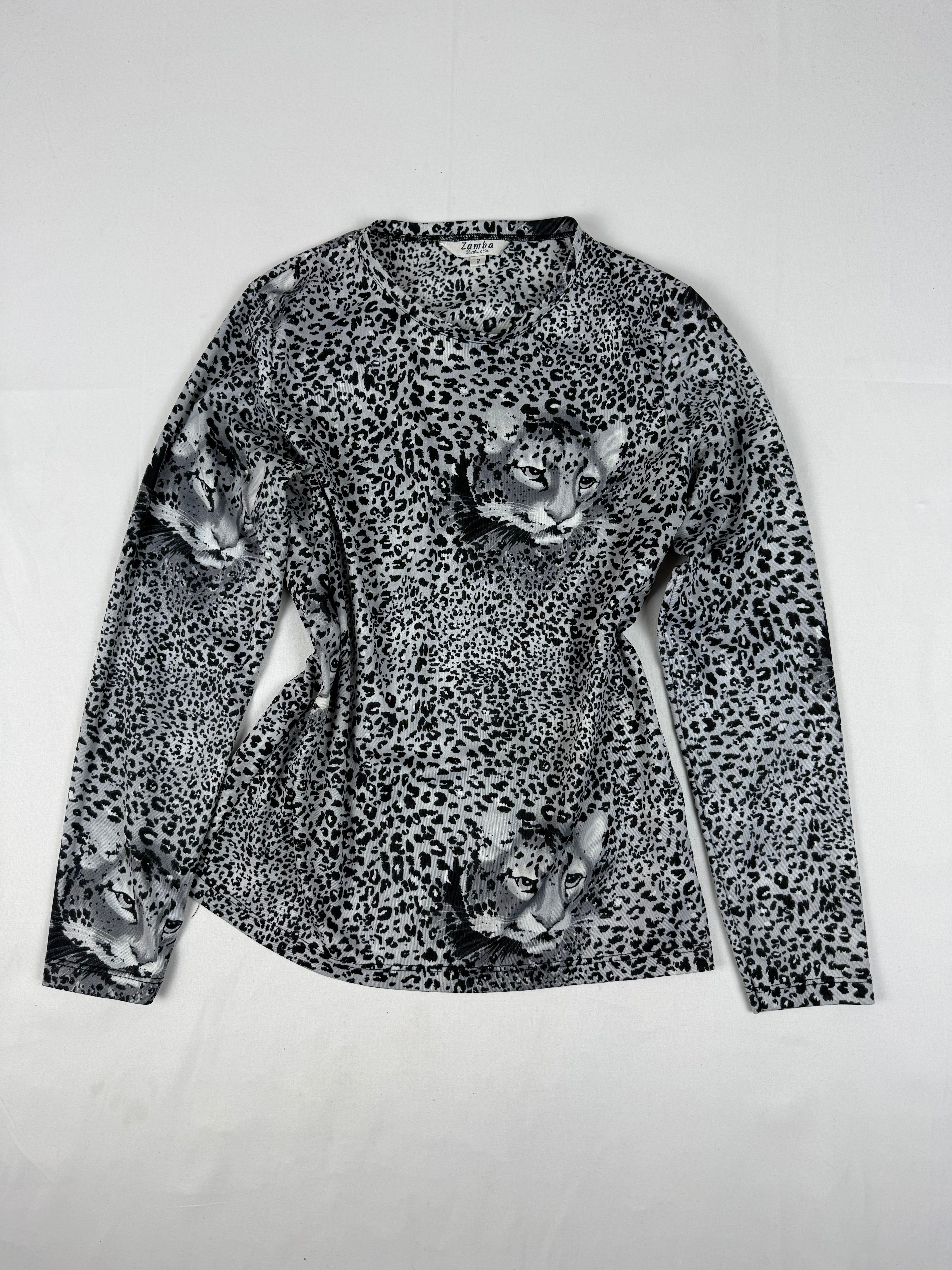 Grey panther  long sleeves top (S/M)