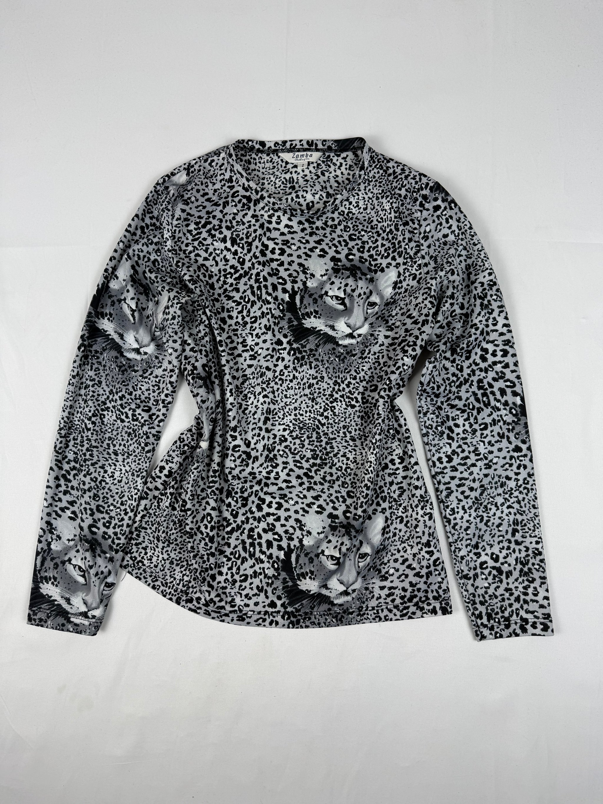 Grey panther  long sleeves top (S/M)