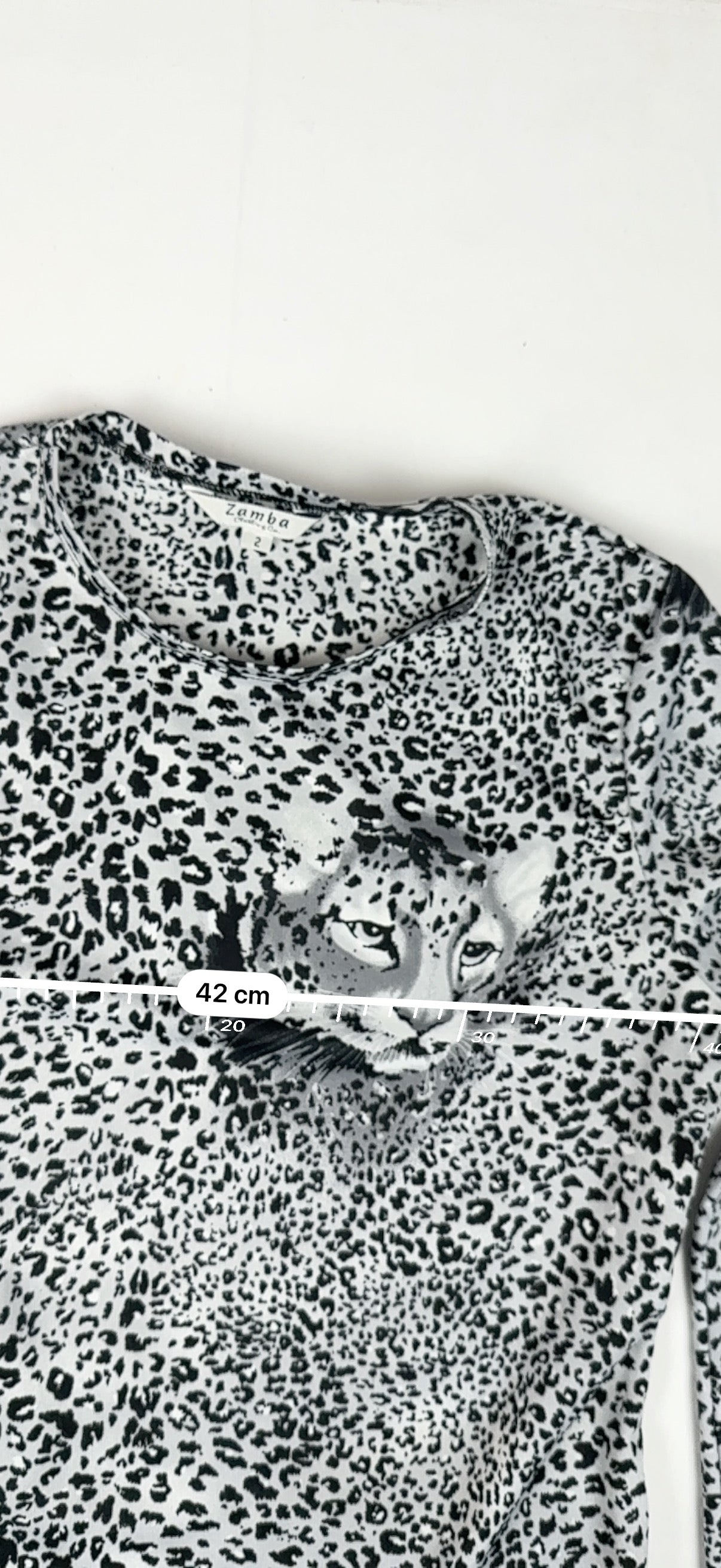 Grey panther  long sleeves top (S/M)