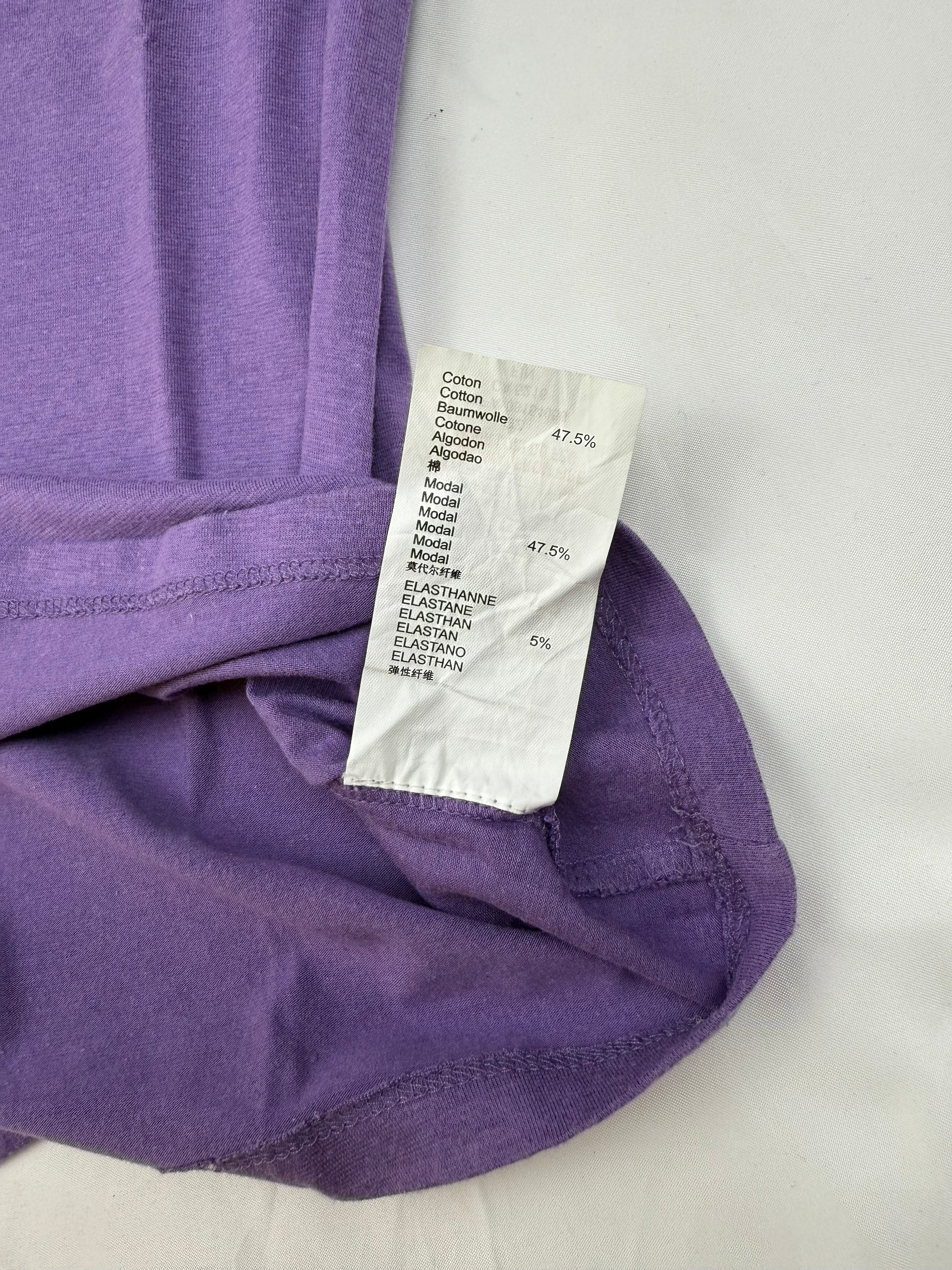 Purple sequins logo tee (S/M)