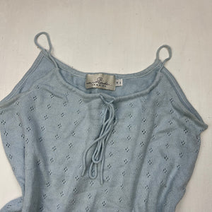 Baby blue knitted cami  top (S/M)