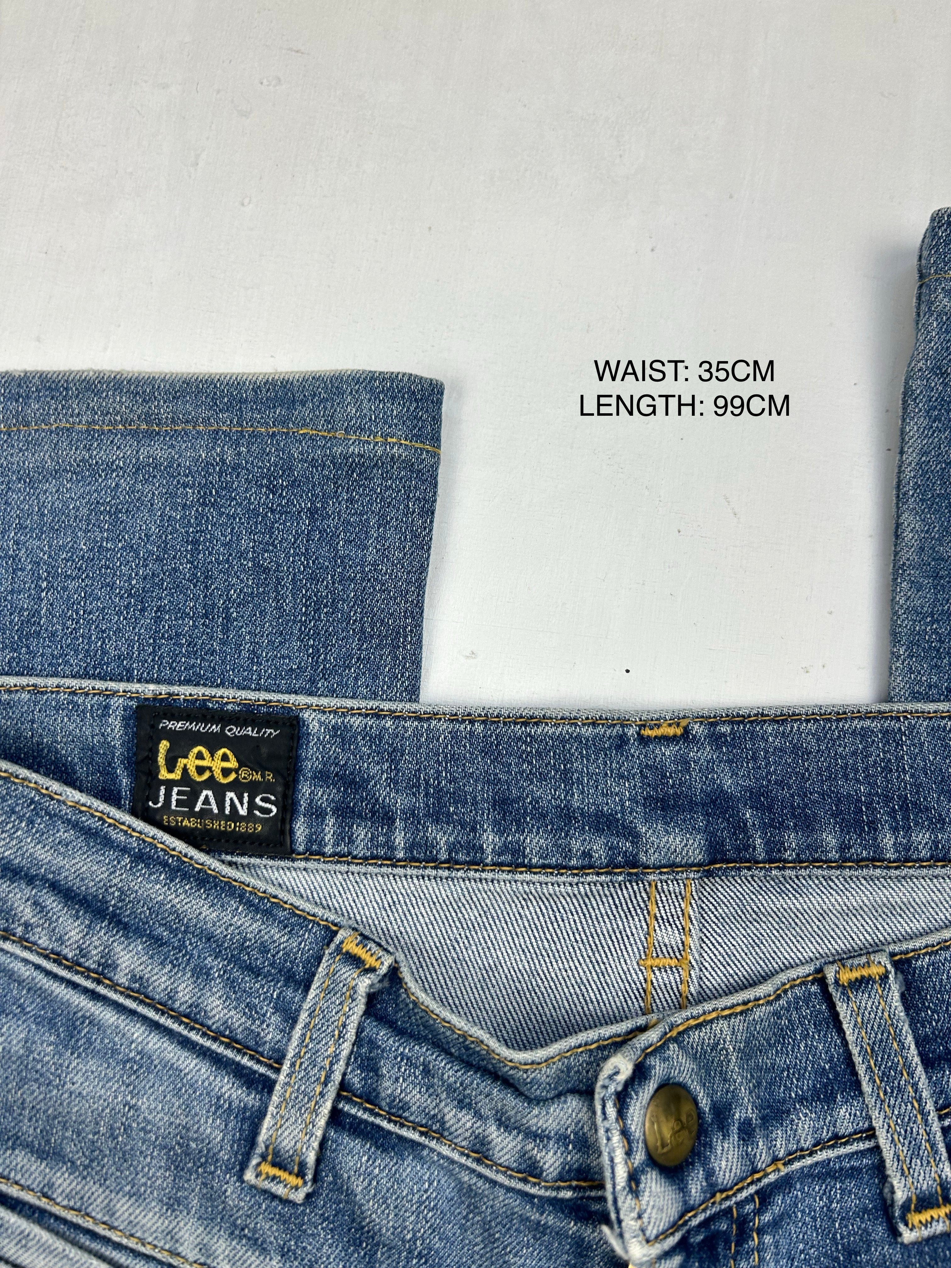 Blue navy low rise flare / bootcut denim pants (S)