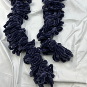 Navy fluffy scarf