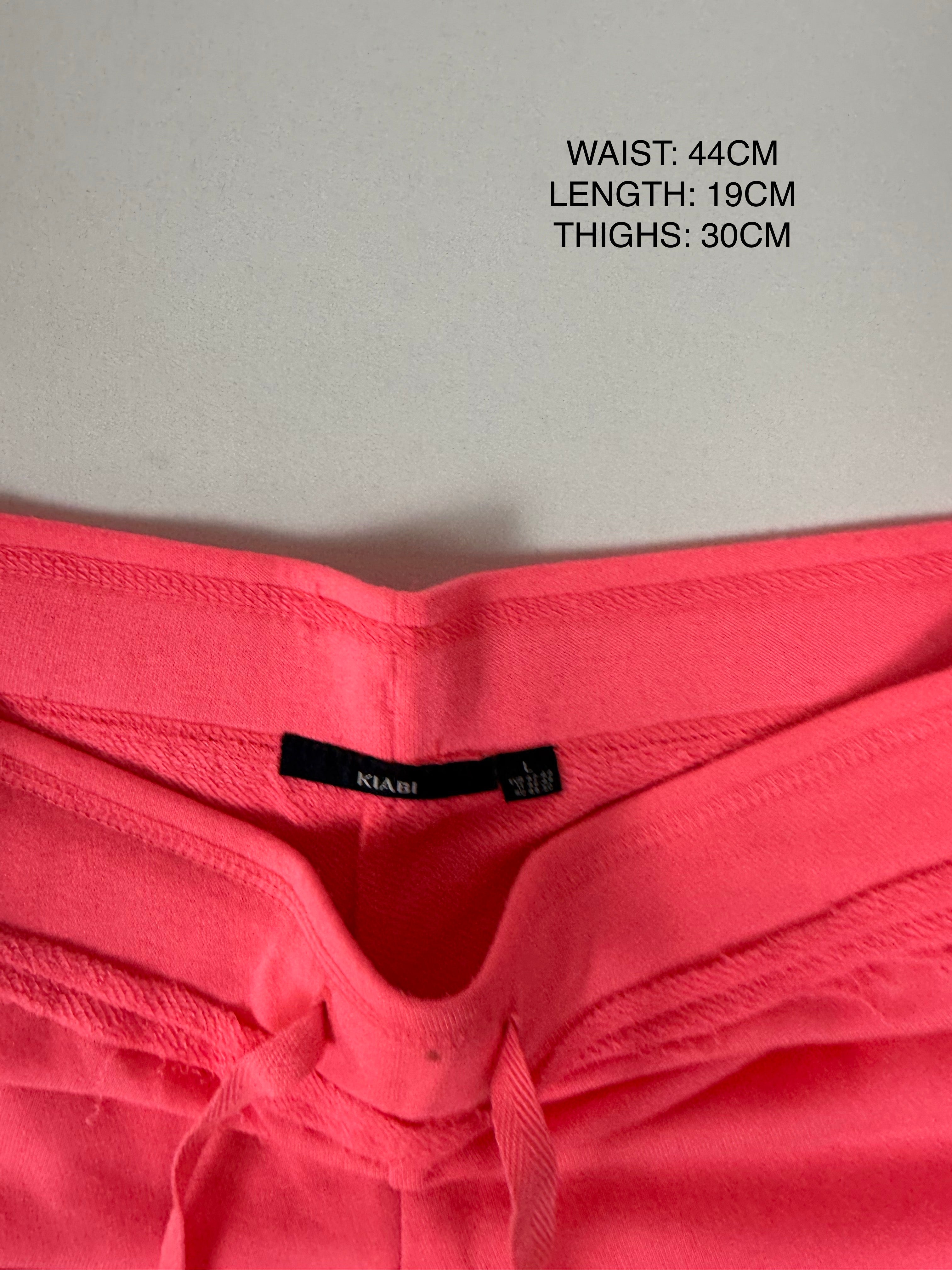 Pink neon activewear mini short (XL)