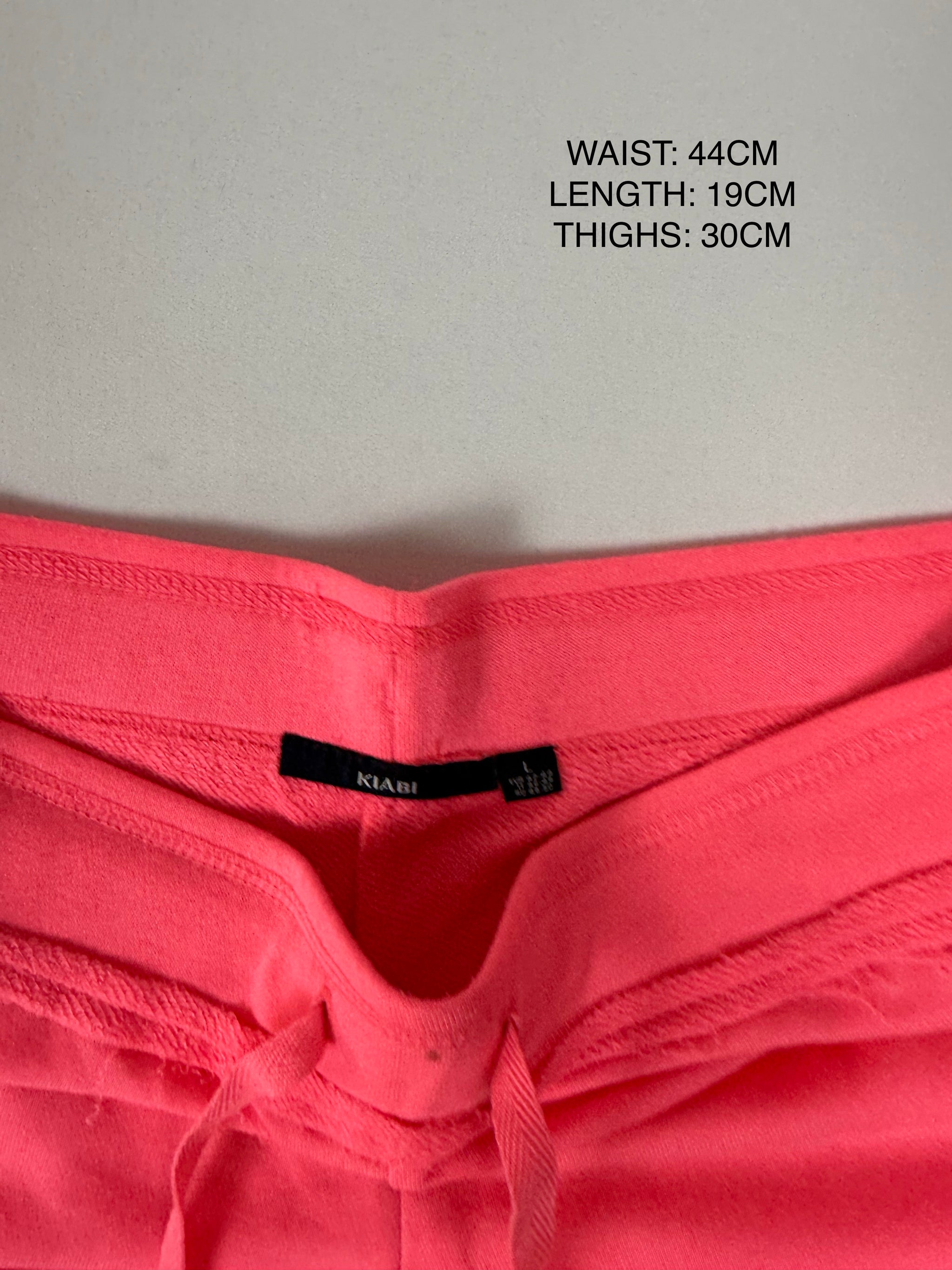 Pink neon activewear mini short (XL)