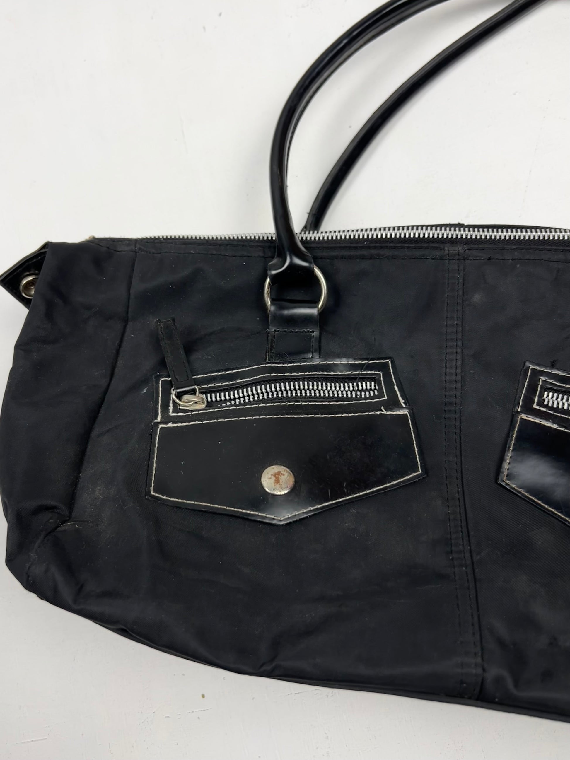 Black uni shoulder bag (42x15cm)