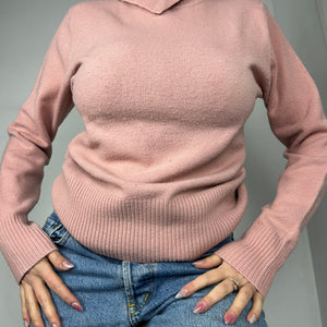 Pink turtleneck jumper (M)