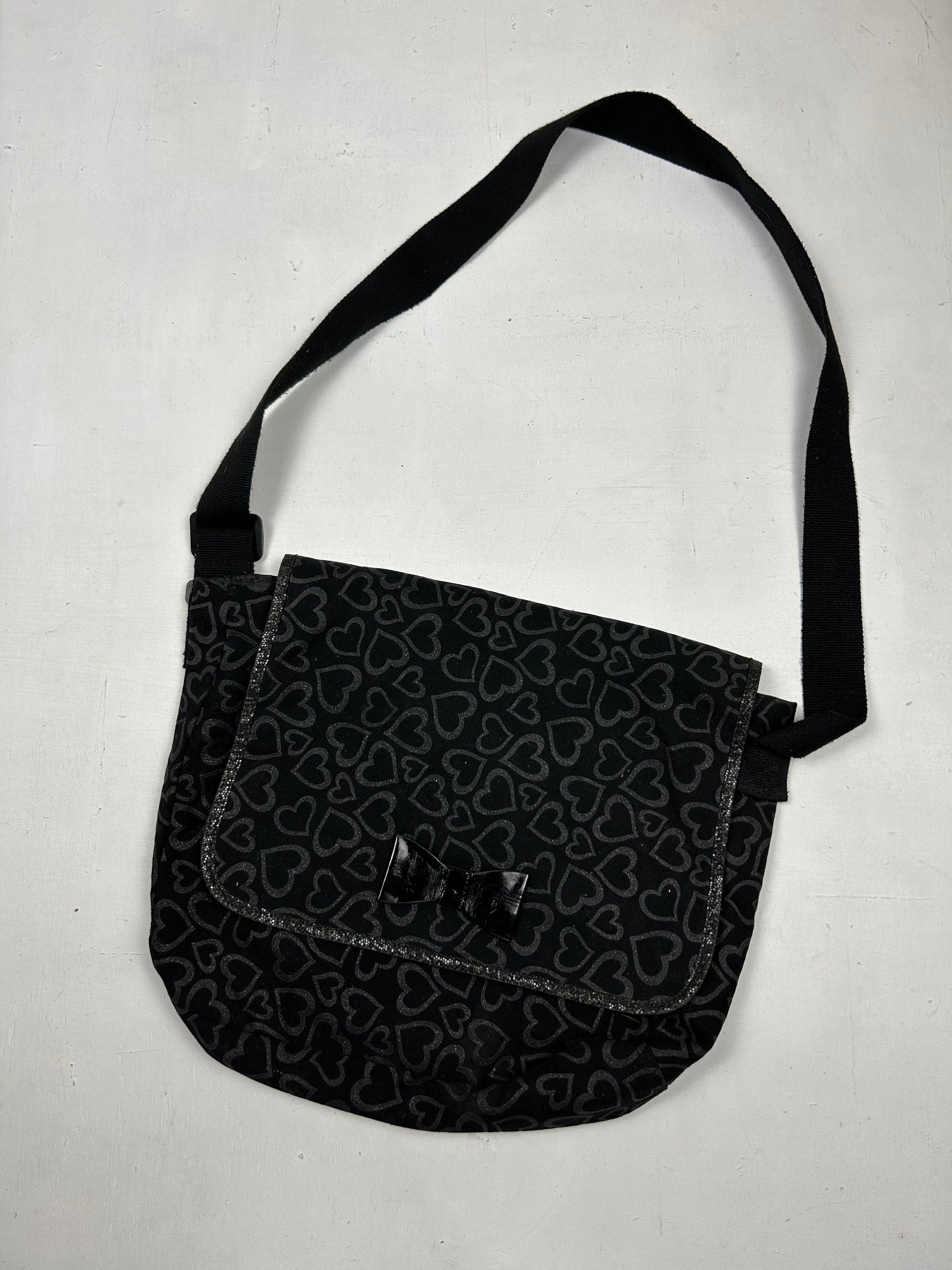 Black uni besace crossbody bag