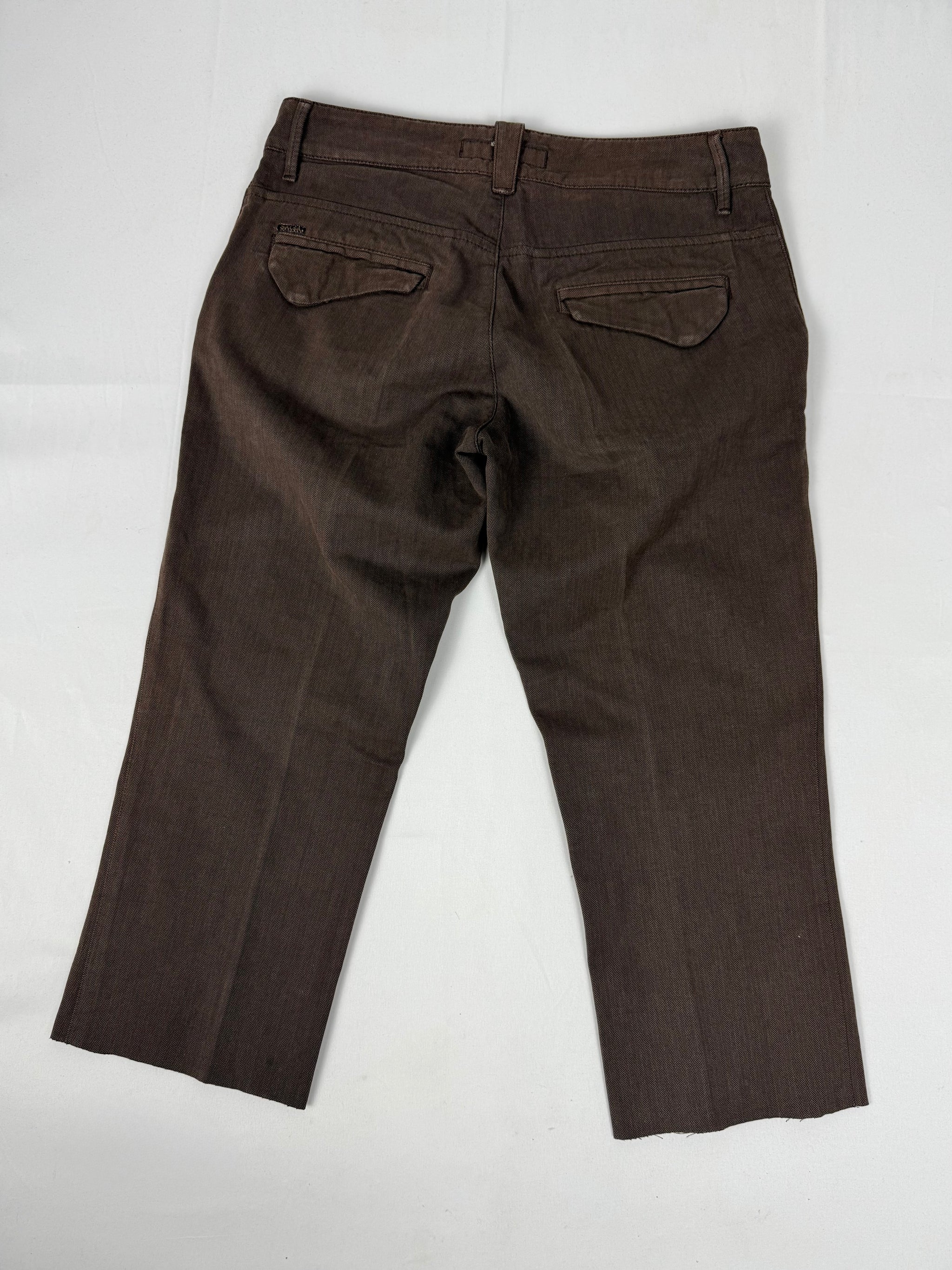 Brown low rise capri pants (S/M)