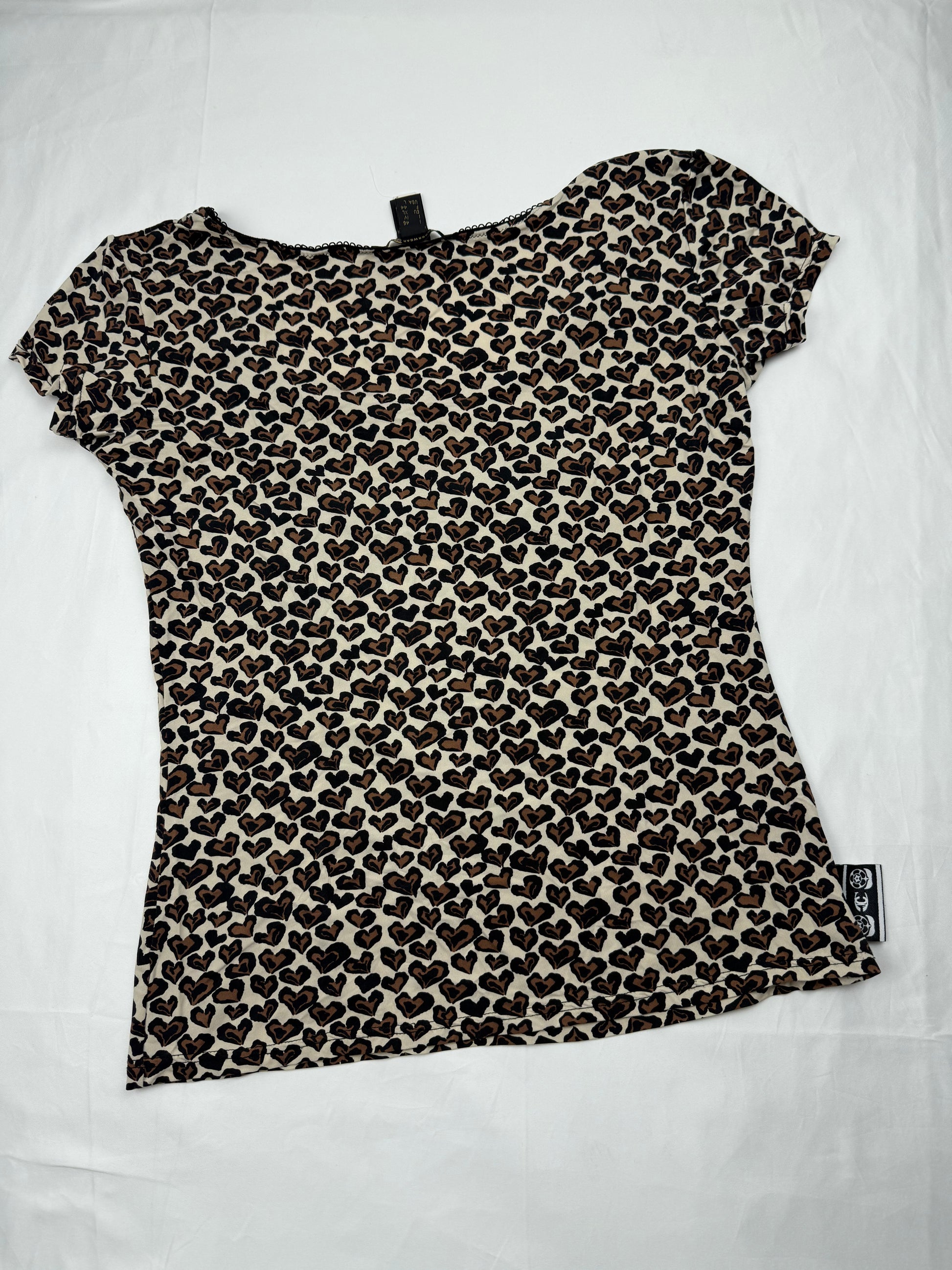 Panther print lycra tee (S/M)