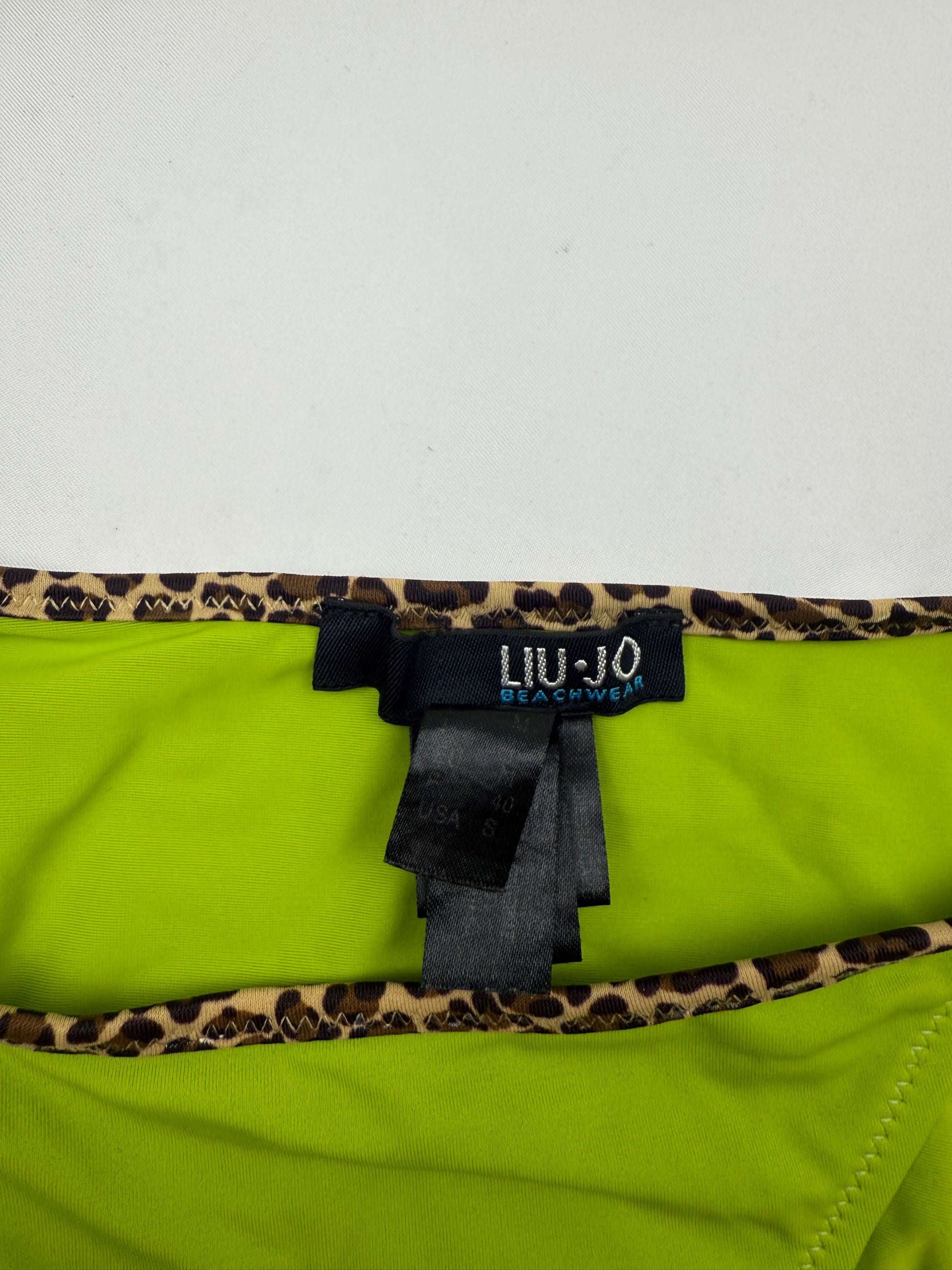 Green & panther low waisted bikini set (S/M)