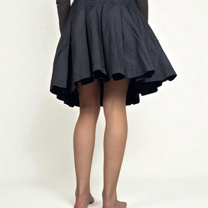 Black low rise pleated midi skirt (XS/S)