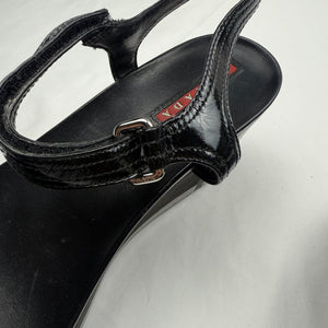 Black platform summer sandals (39)