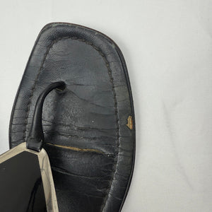 Black buckle summer sandals shoes (36)