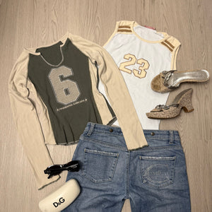 Baby blue activewear cotton top (XS)