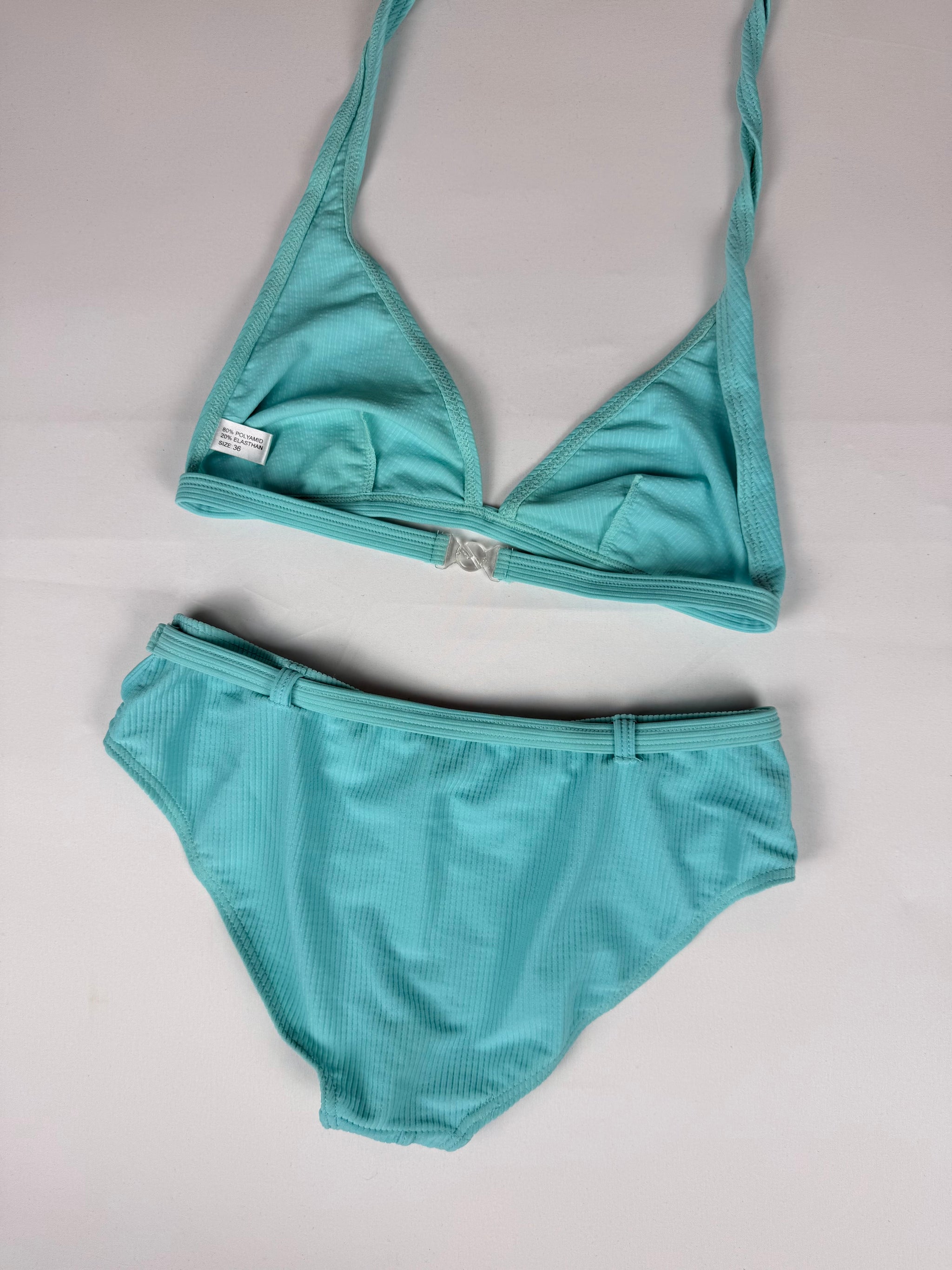 Baby blue low rise bikini set (S)