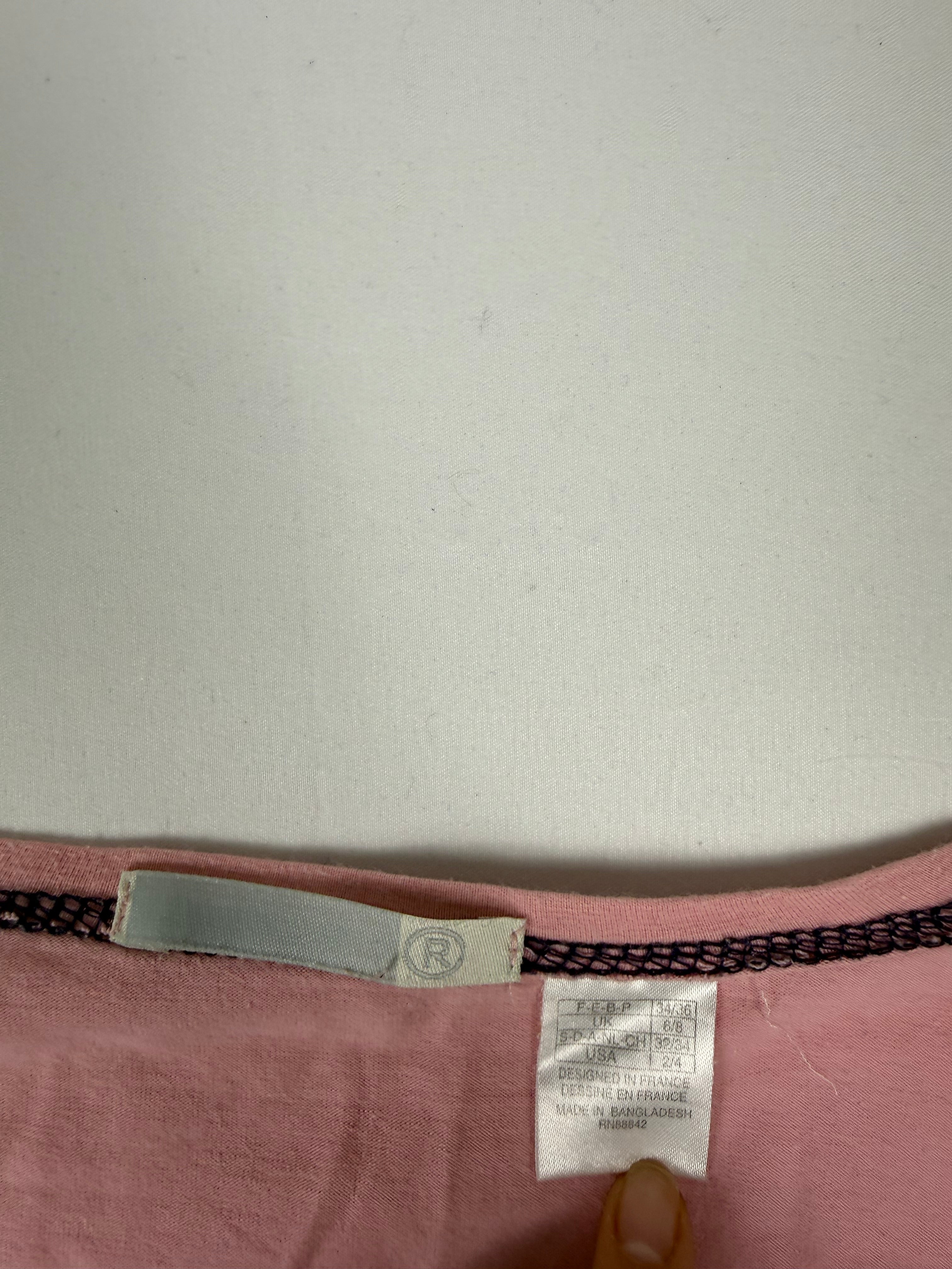 Baby pink tie up bolero top (S)