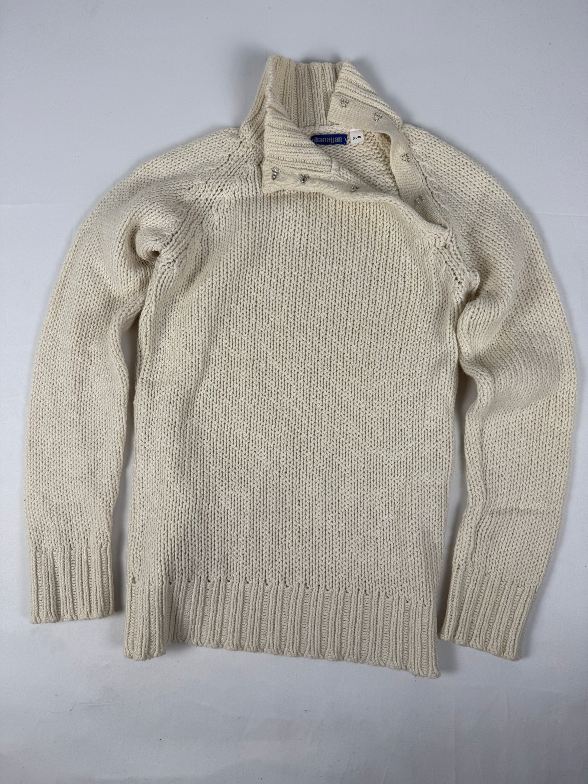 Cream wool & cotton turtleneck jumper (M/L)