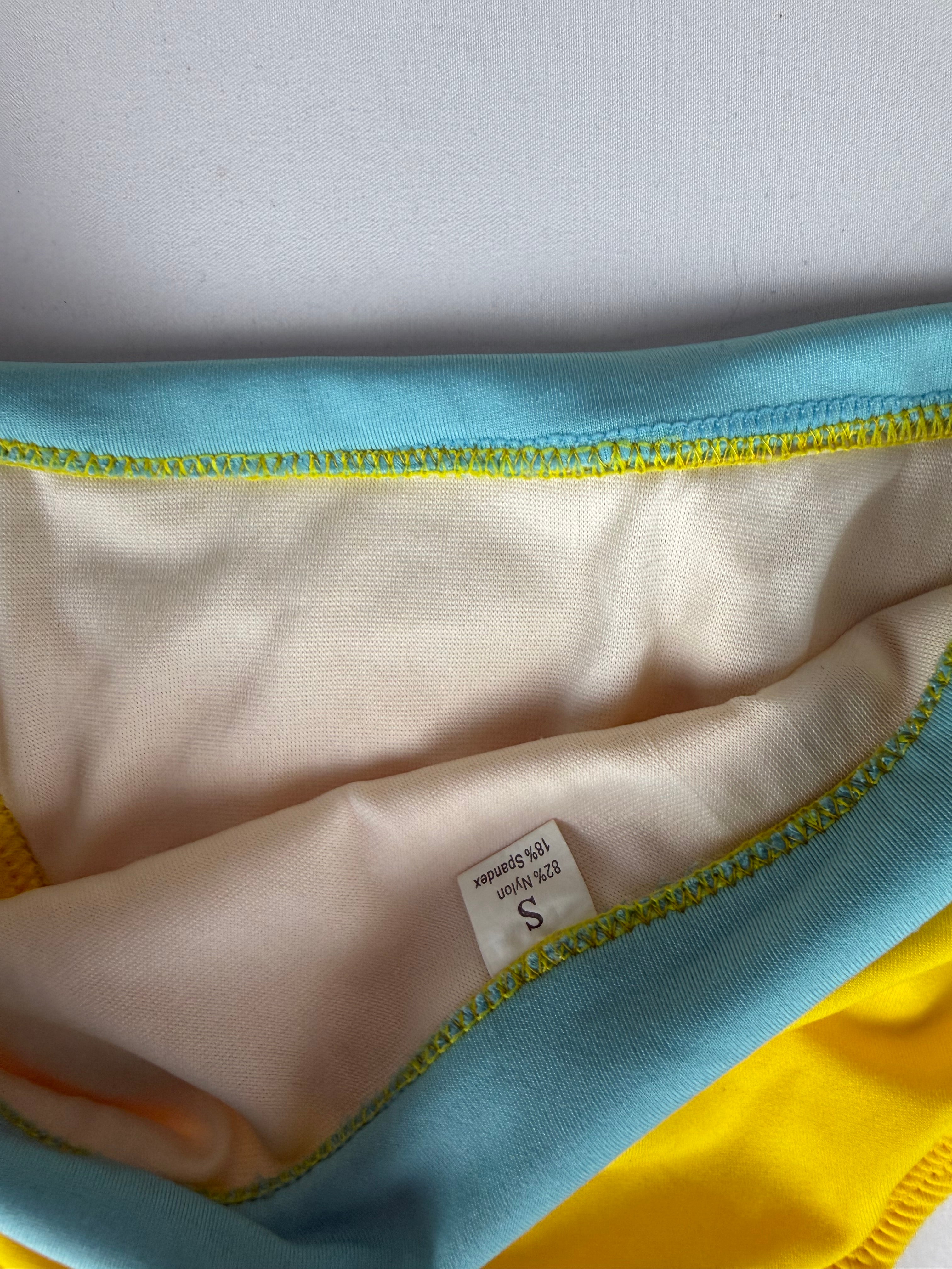 Yellow low rise bikini set (S)