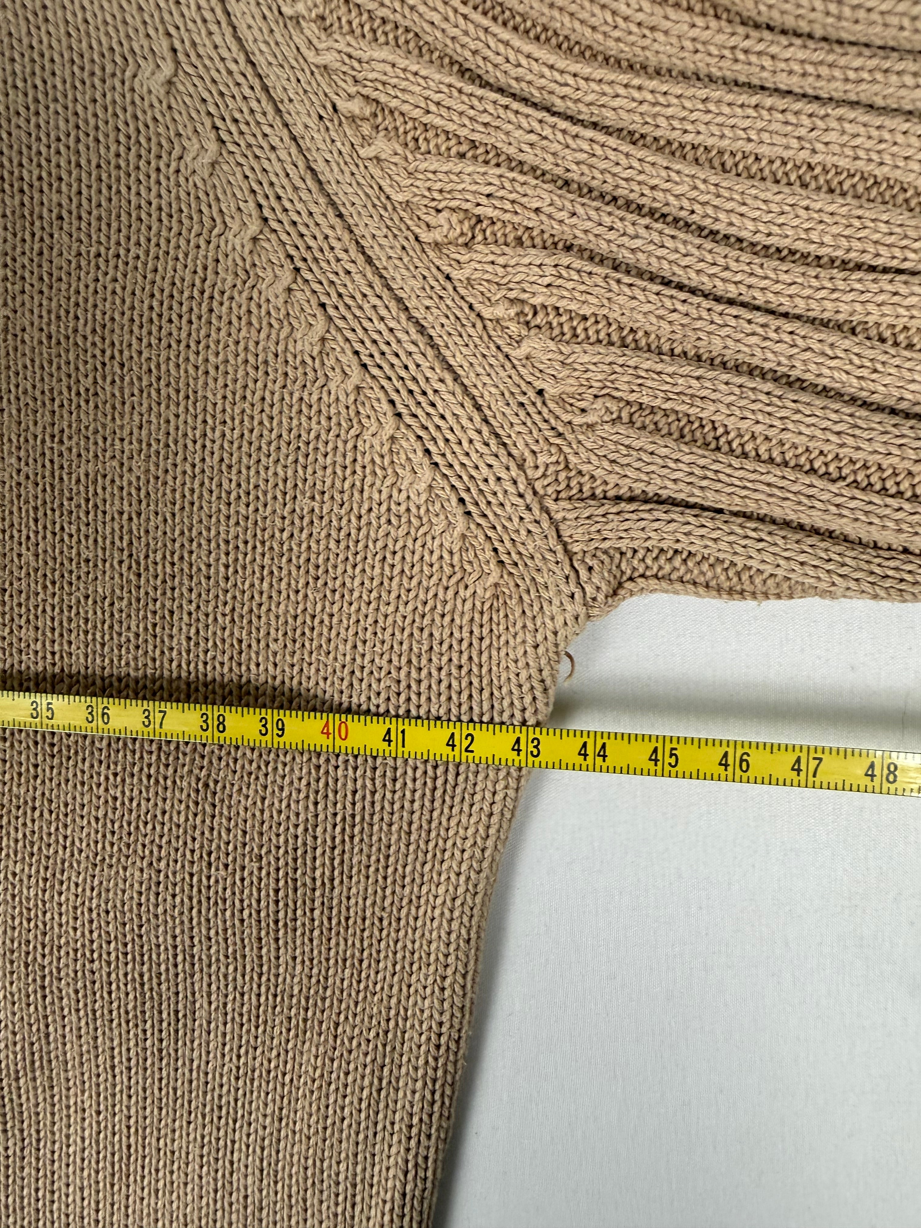 Beige knitted jumper (S)