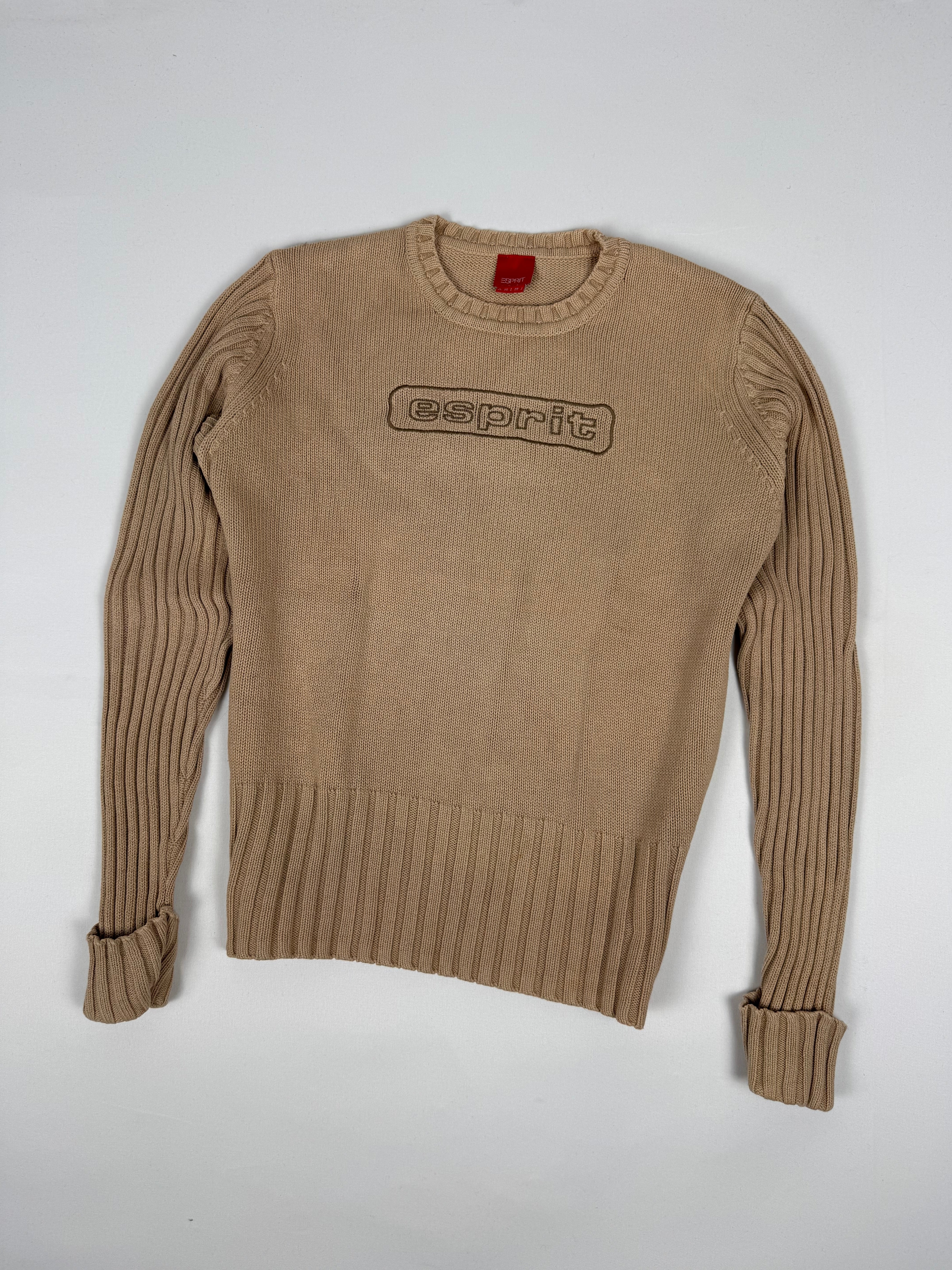 Beige knitted jumper (S)