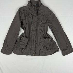 Grey 100% cotton trench jacket (M)