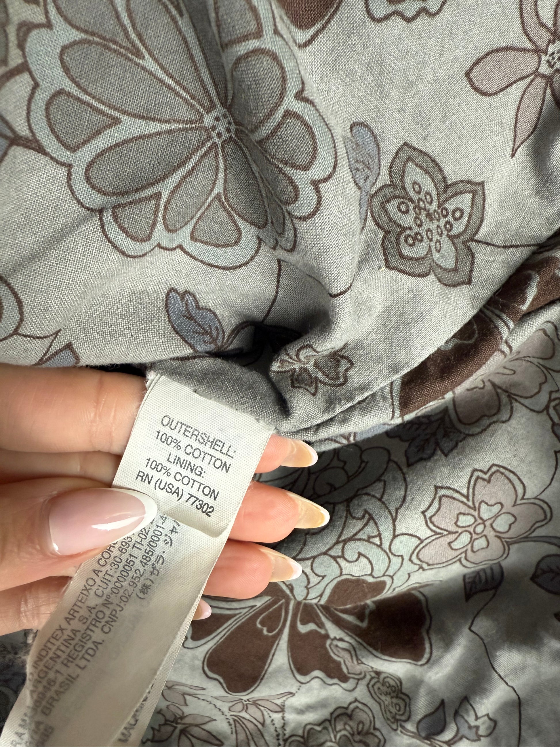 Grey 100% cotton trench jacket (M)