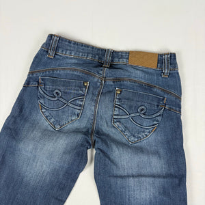 Blue denim low rise skinny pants (XS)