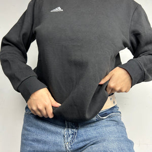 Black roundneck logo sweatshirt (S)