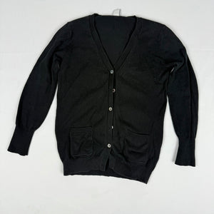 Black tight fit cotton cardigan jumper (XS)