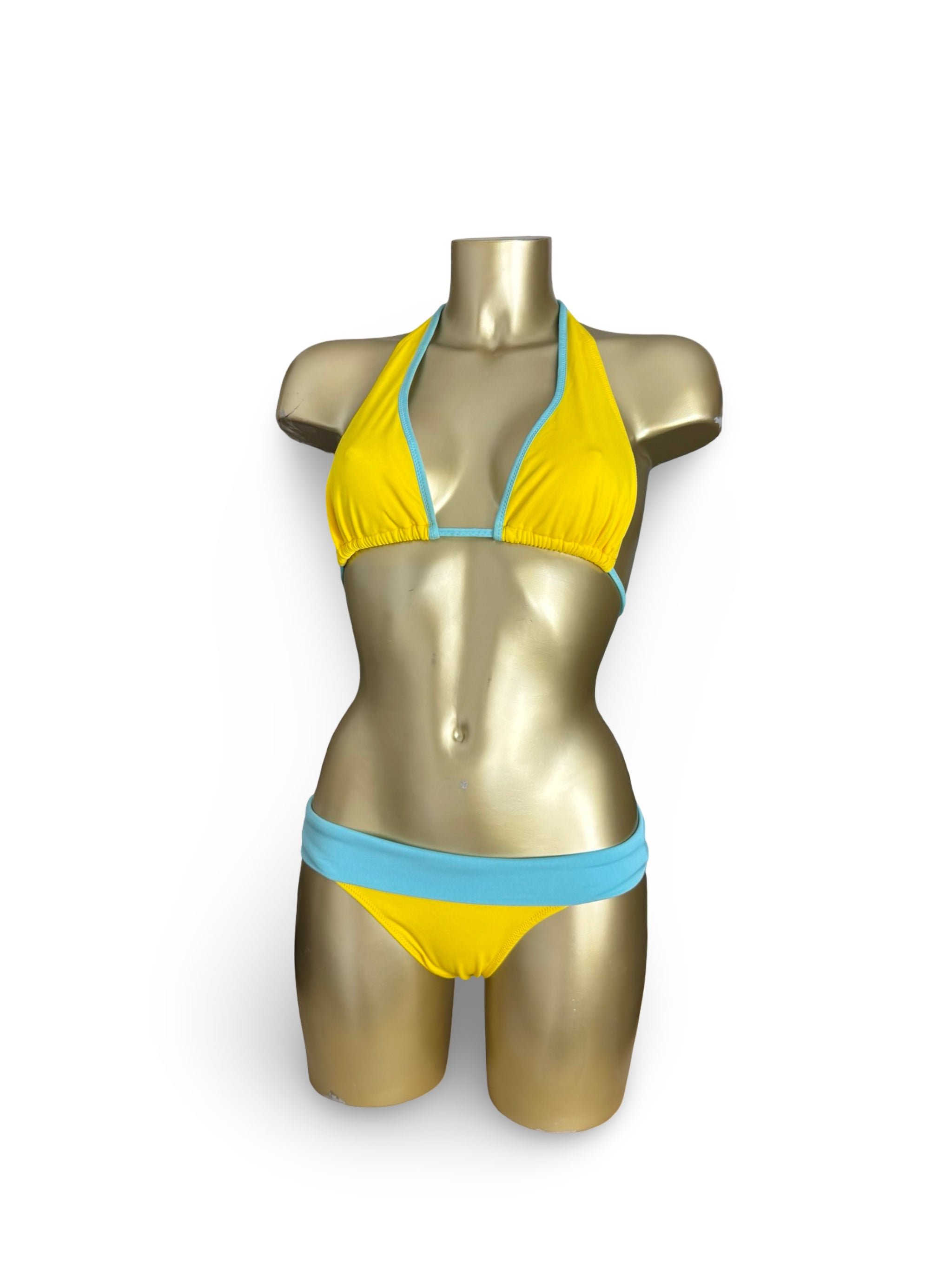 Yellow low rise bikini set (S)