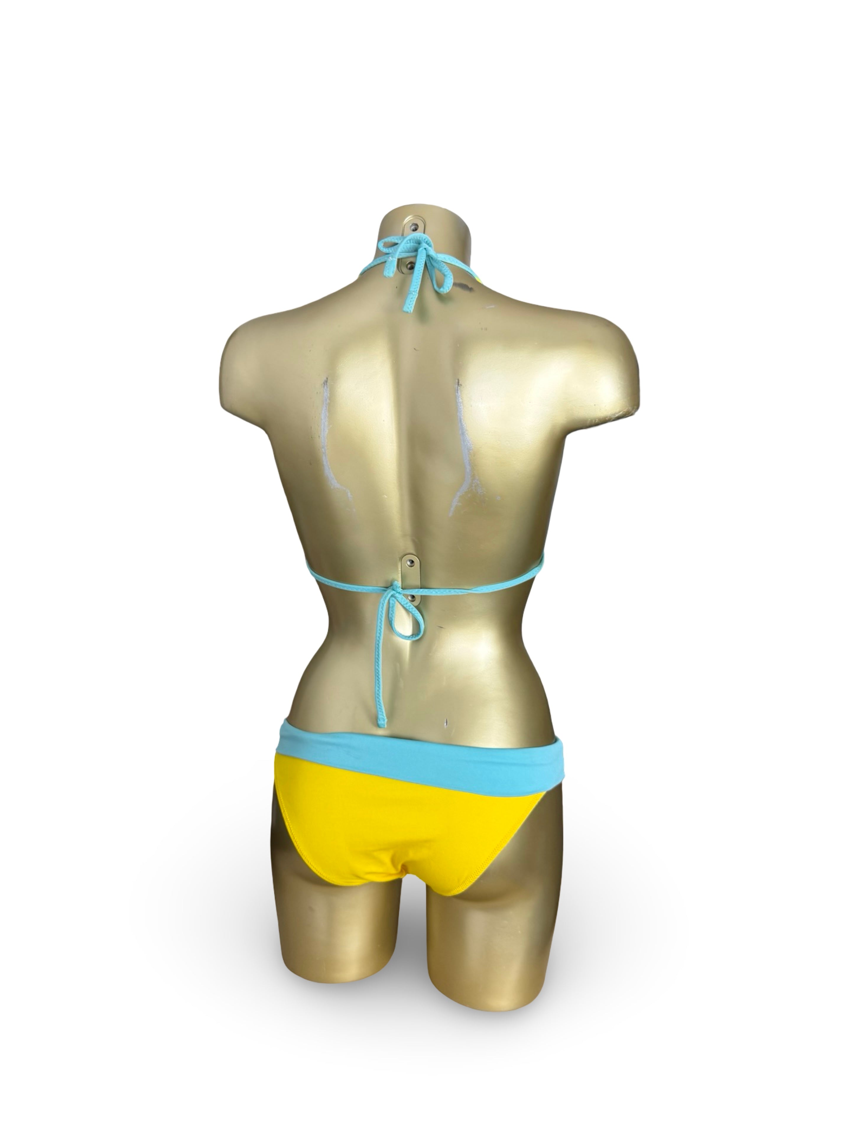 Yellow low rise bikini set (S)