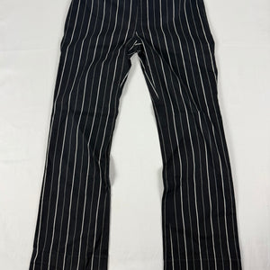 Black striped low rise office flared pants (S/M)