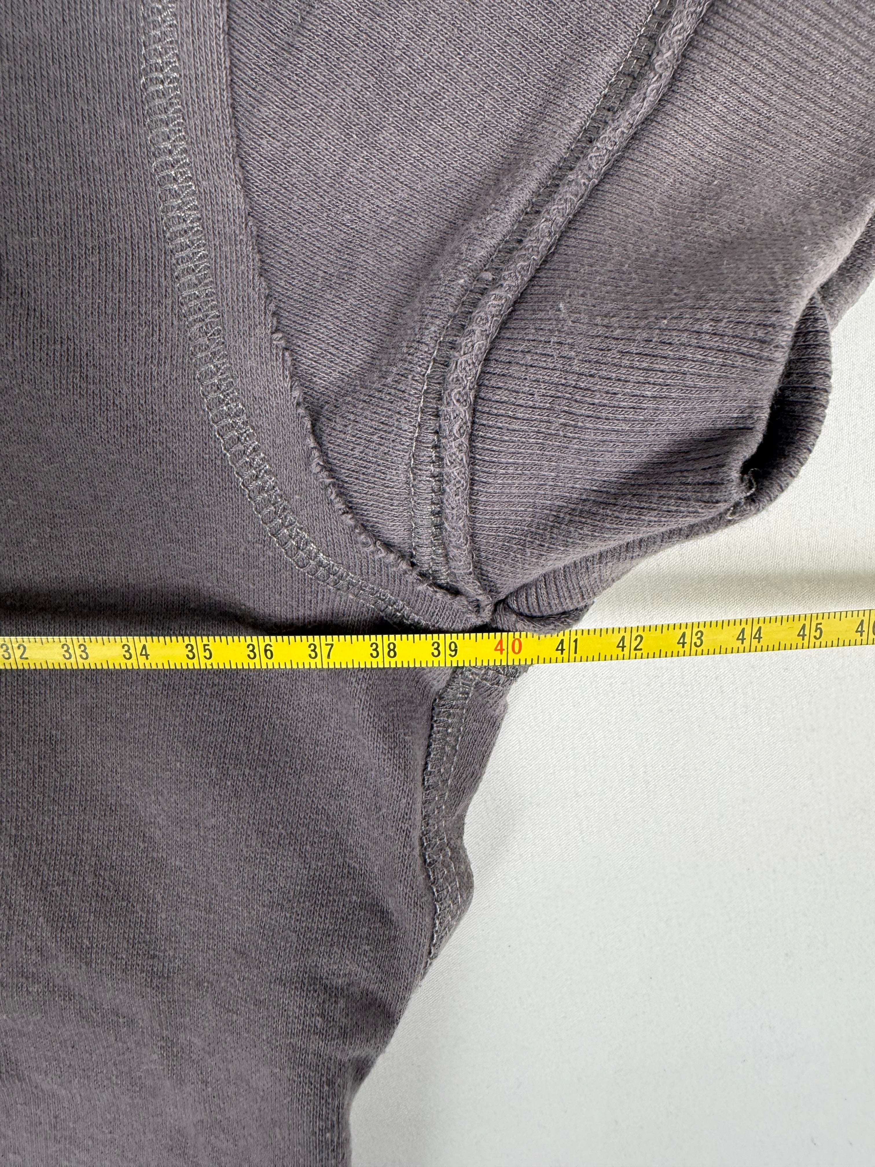 Grey cotton zip up hooded tee (S)