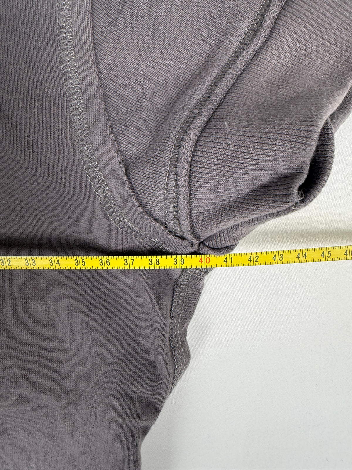 Grey cotton zip up hooded tee (S)