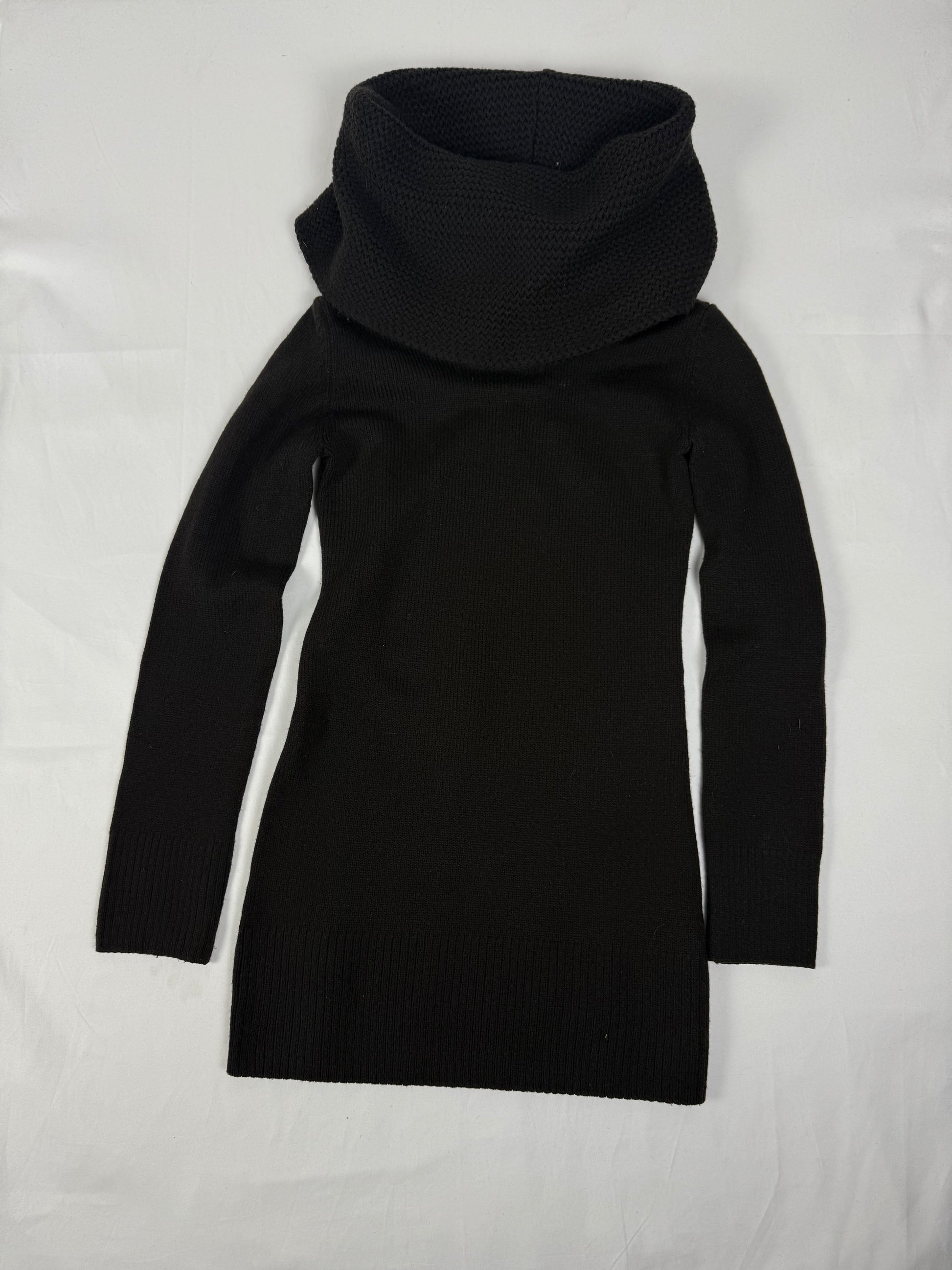 Black maxi turtleneck jumper (XS/S)