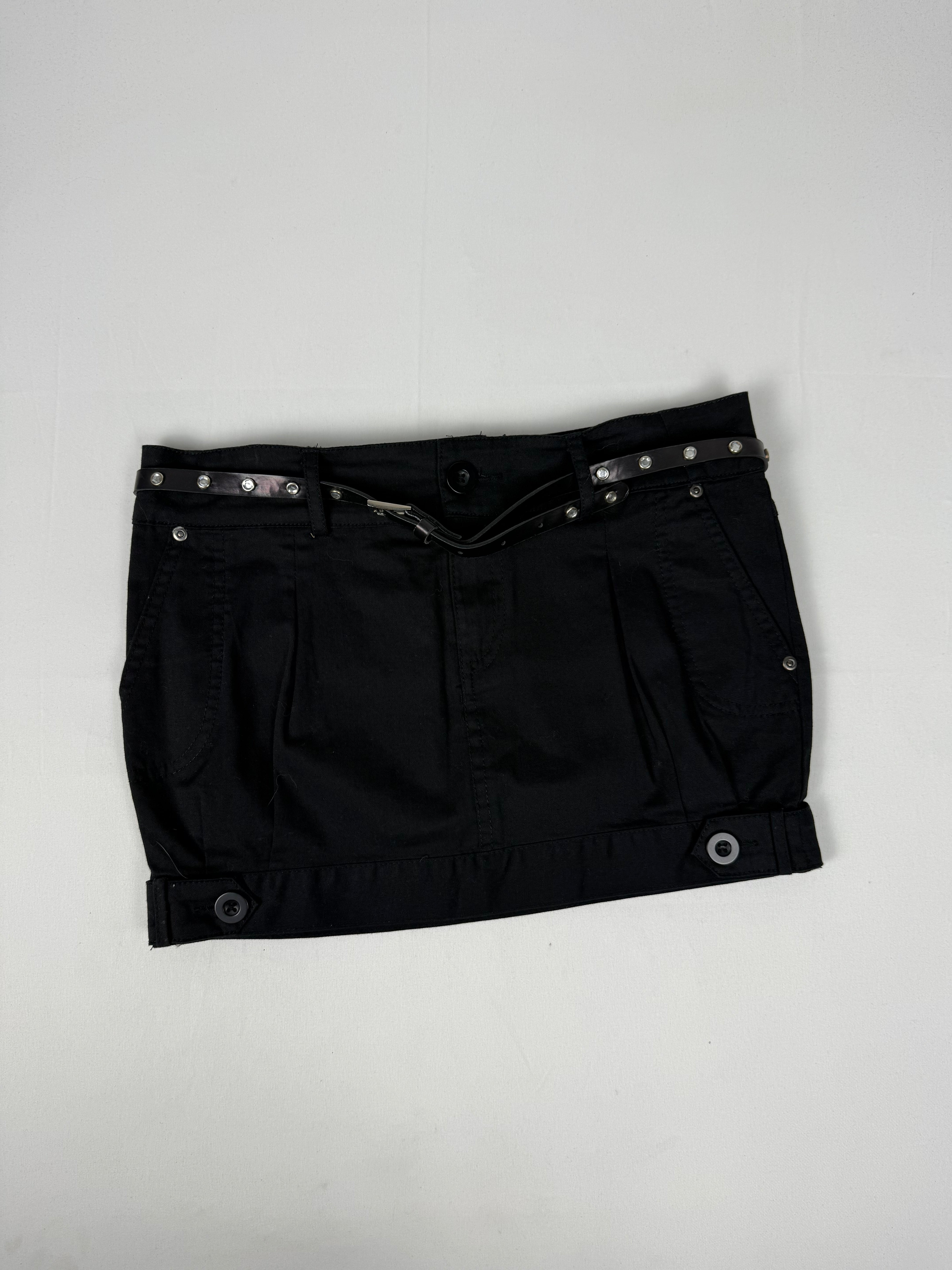 Jupe-short courte taille basse graphique orange (XS)