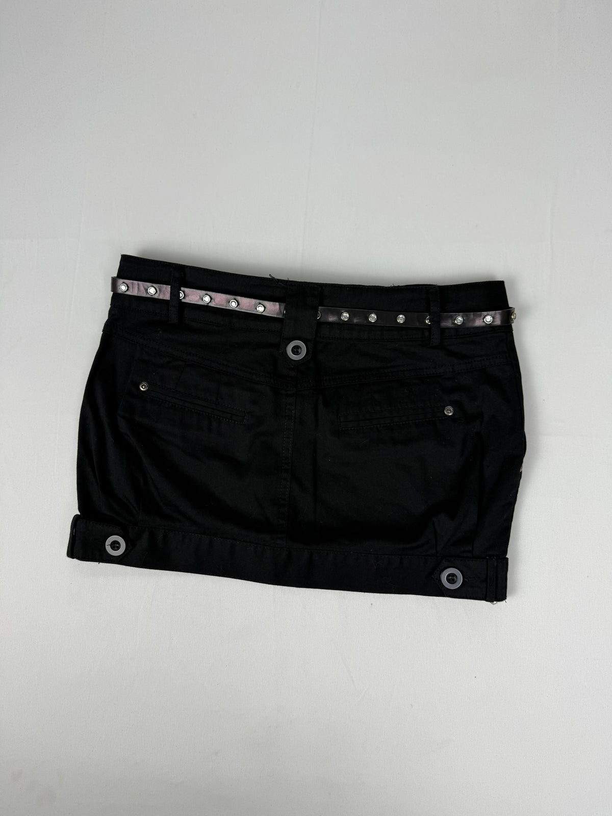 Jupe-short courte taille basse graphique orange (XS)