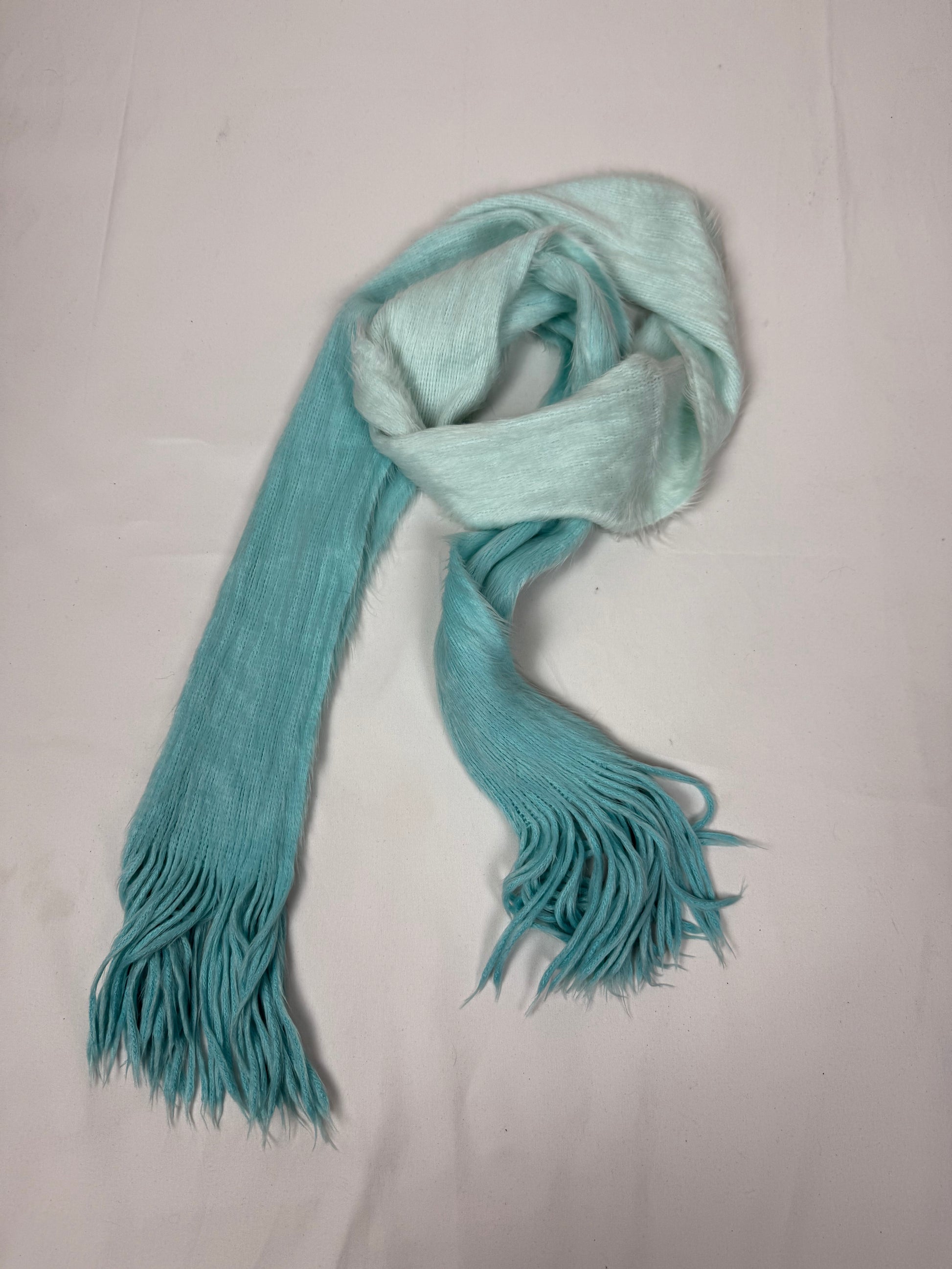 Blue super soft winter scarf