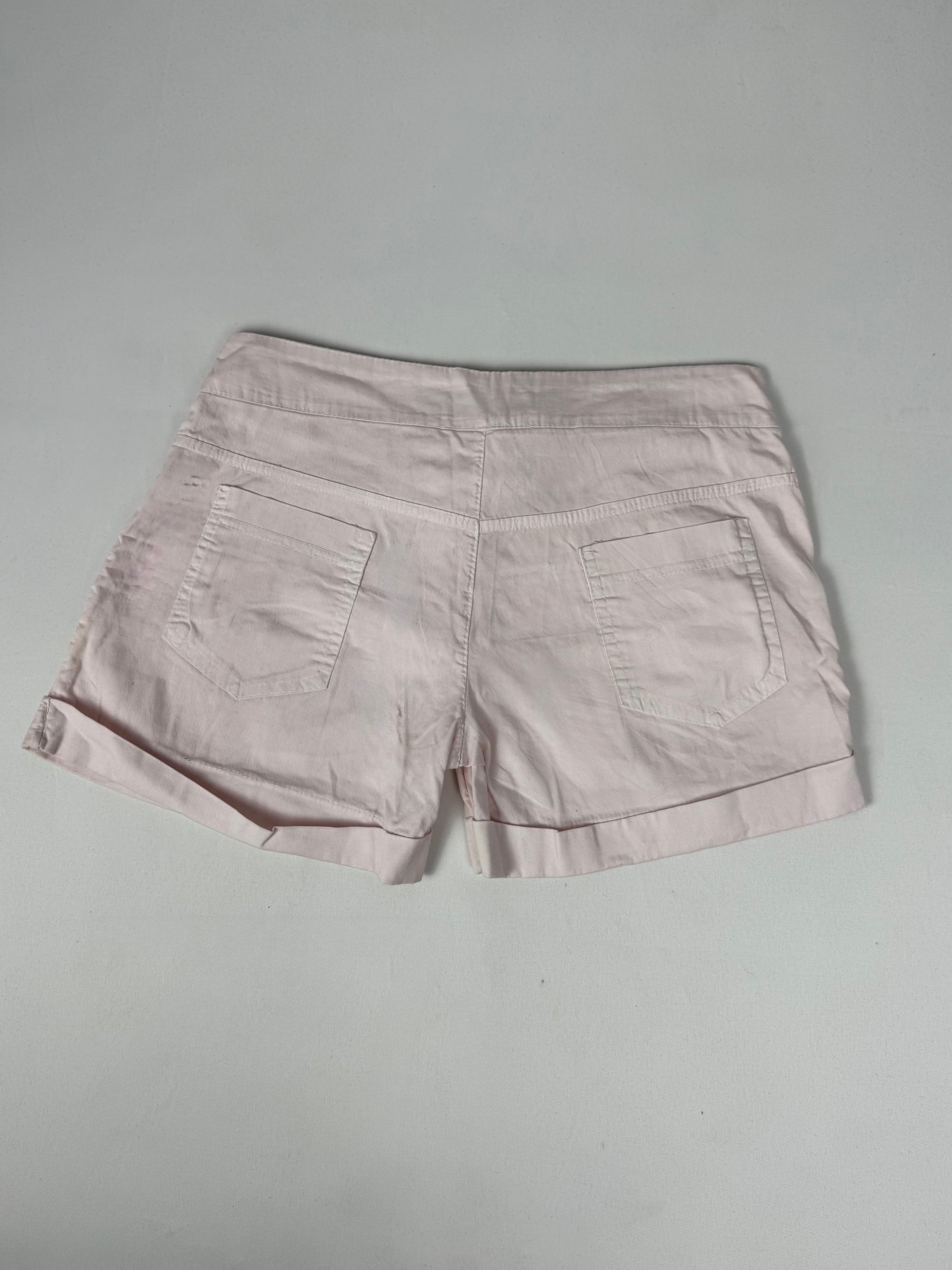 Baby pink cotton low rise mini short (M)