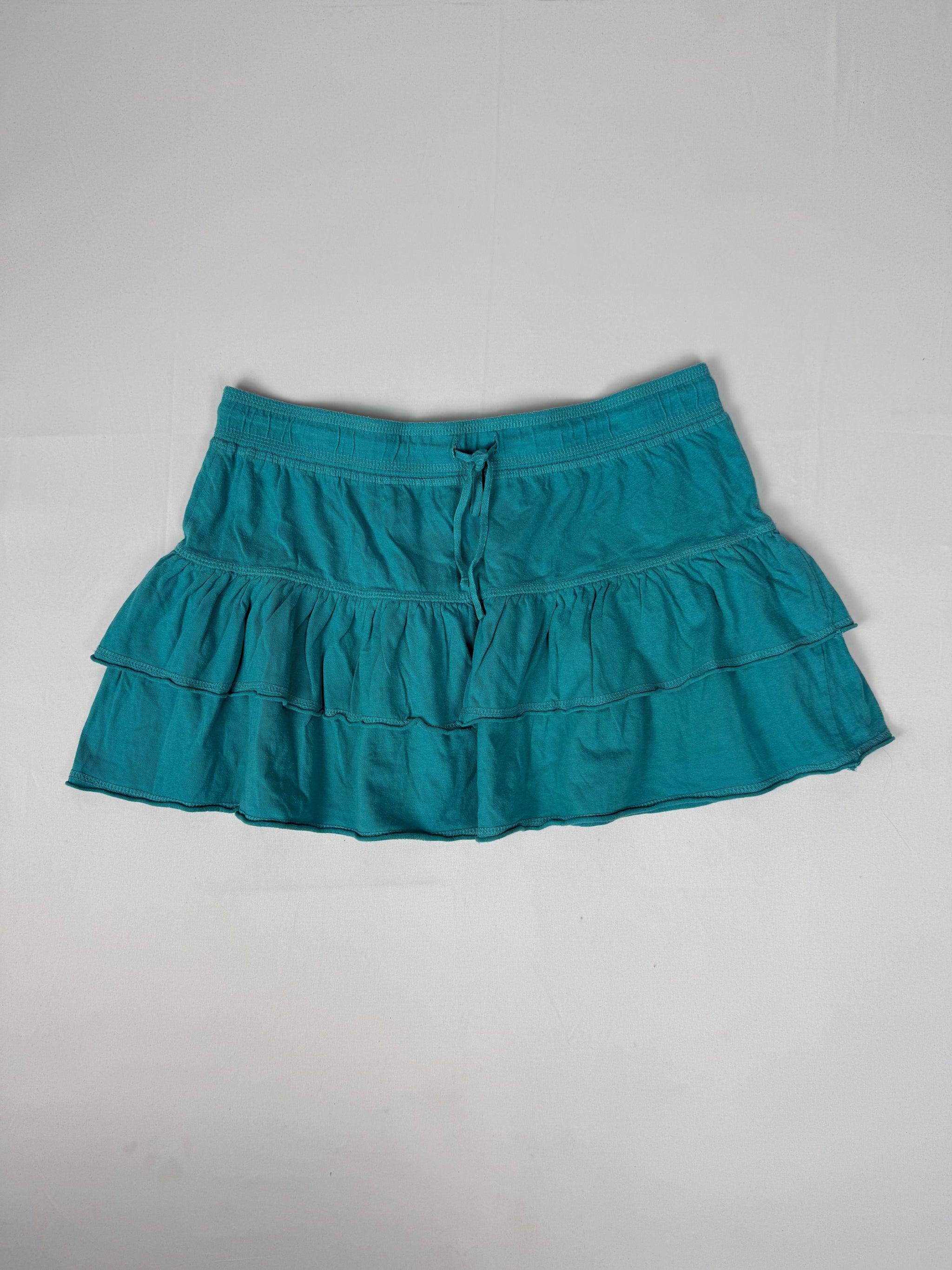 Blue cotton low rise mini skirt (M/L)
