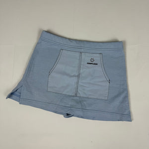 Baby blue cotton low rise mini skirt (XS)