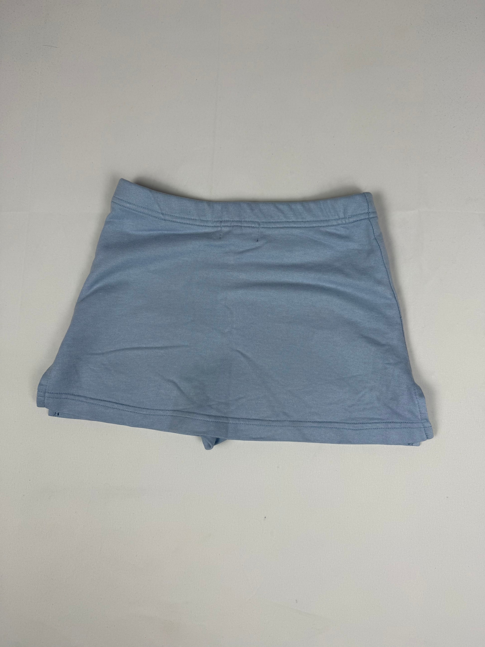 Baby blue cotton low rise mini skirt (XS)